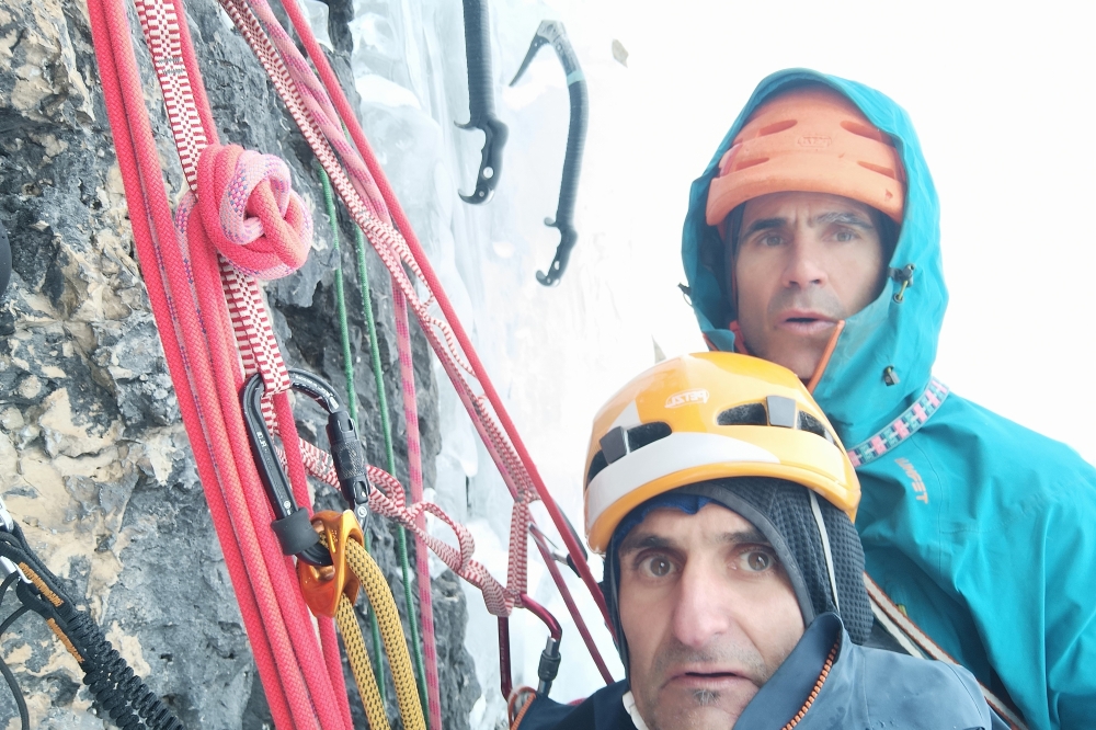 Josu Merino eta David Lopez 'Troner' Dolomitetan