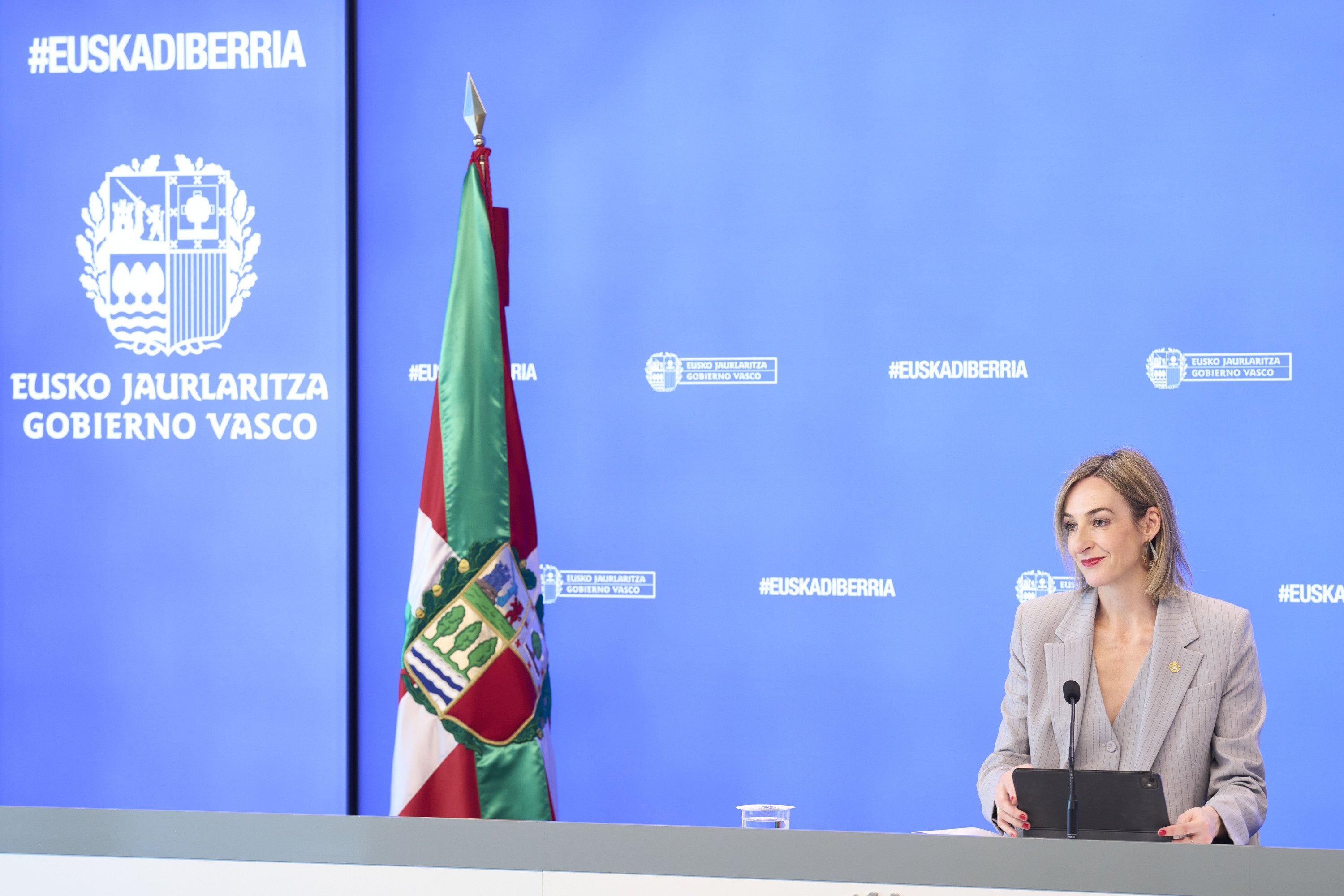 Ubarretxena, gaur eguerdian egindako agerraldian. ADRIAN RUIZ HIERRO / EFE