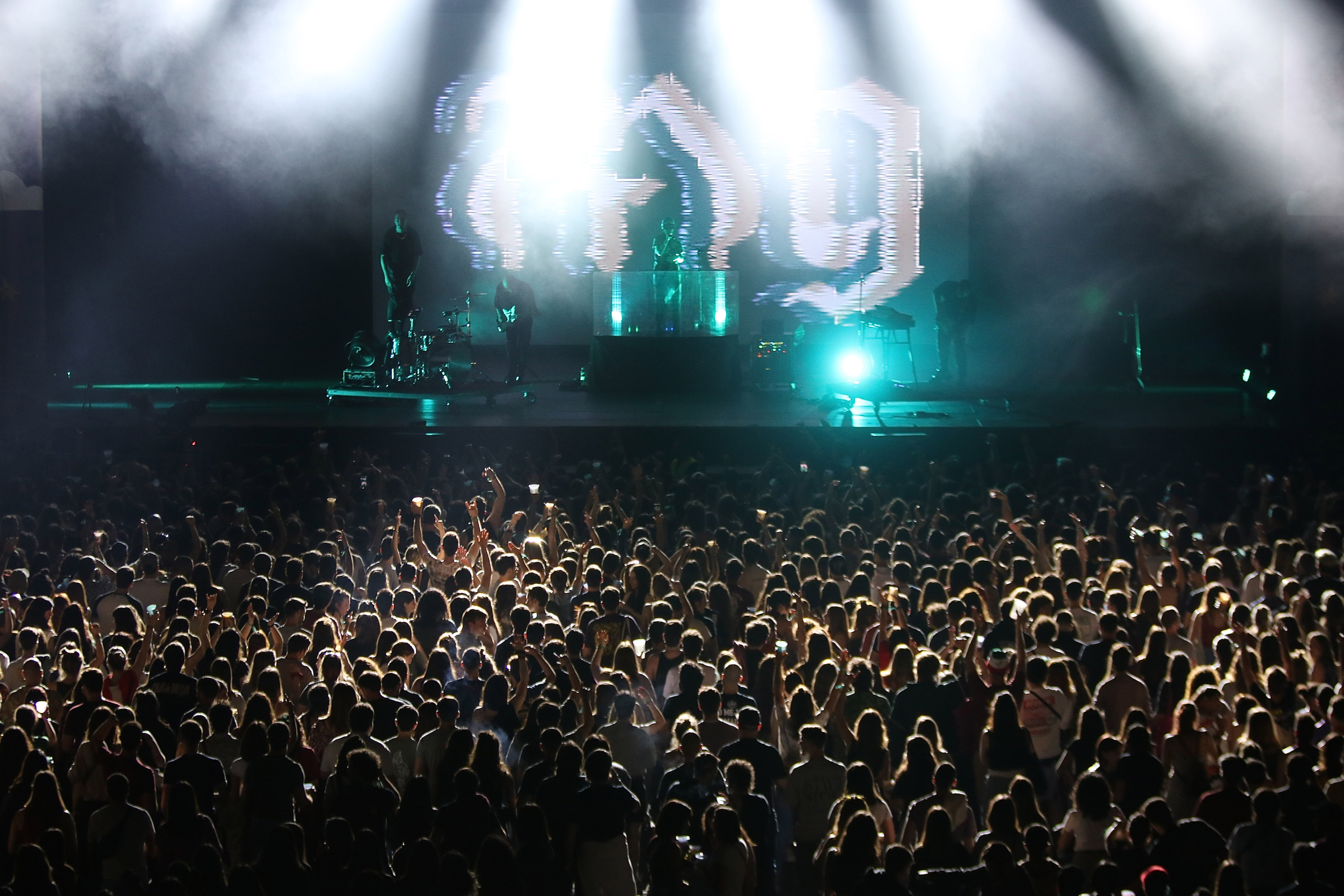 Merina Gris taldearen kontzertu jendetsu bat, artxiboko irudi batean. OSKAR MATXIN EDESA / FOKU