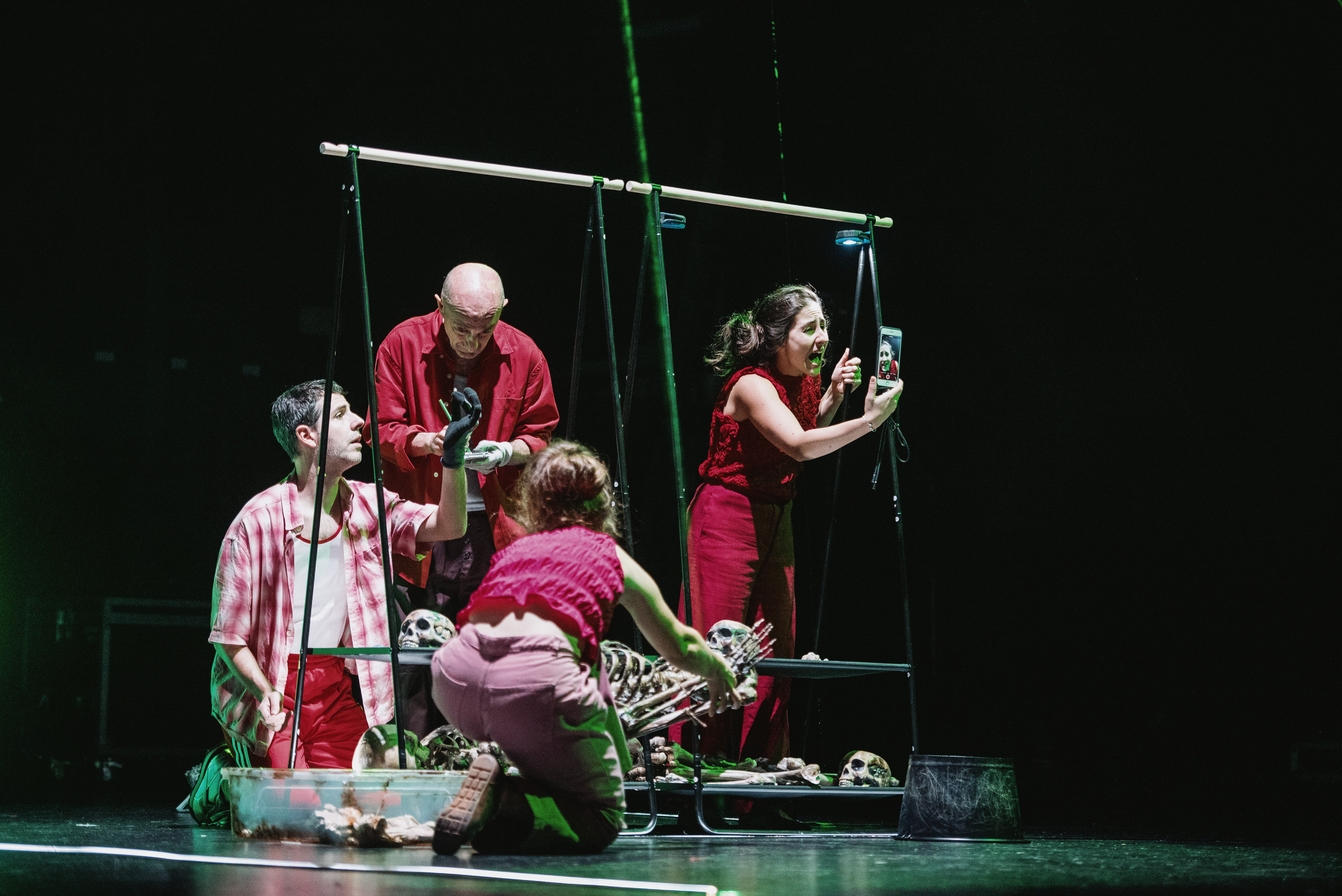 'Nor naizen baneki' antzezlanaren entsegua, Luhuson, iazko urrian. GUILLAUME FAUVEAU