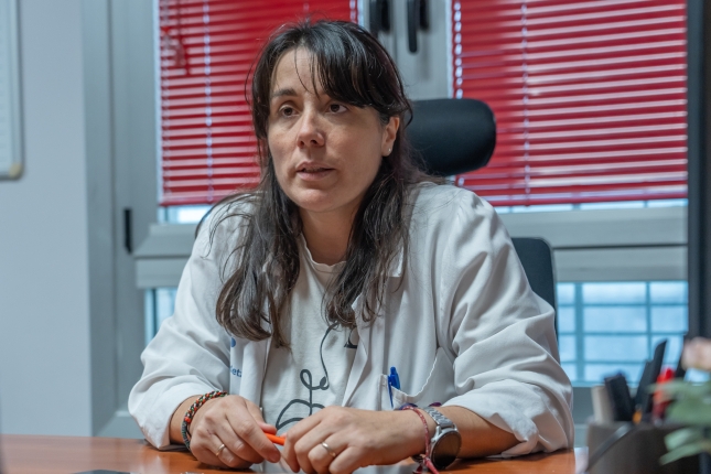 Maialen Berridi familia medikua eta ikertzailea, Donostiako Ospitaleko bulego batean. ANDONI CANELLADA / FOKU