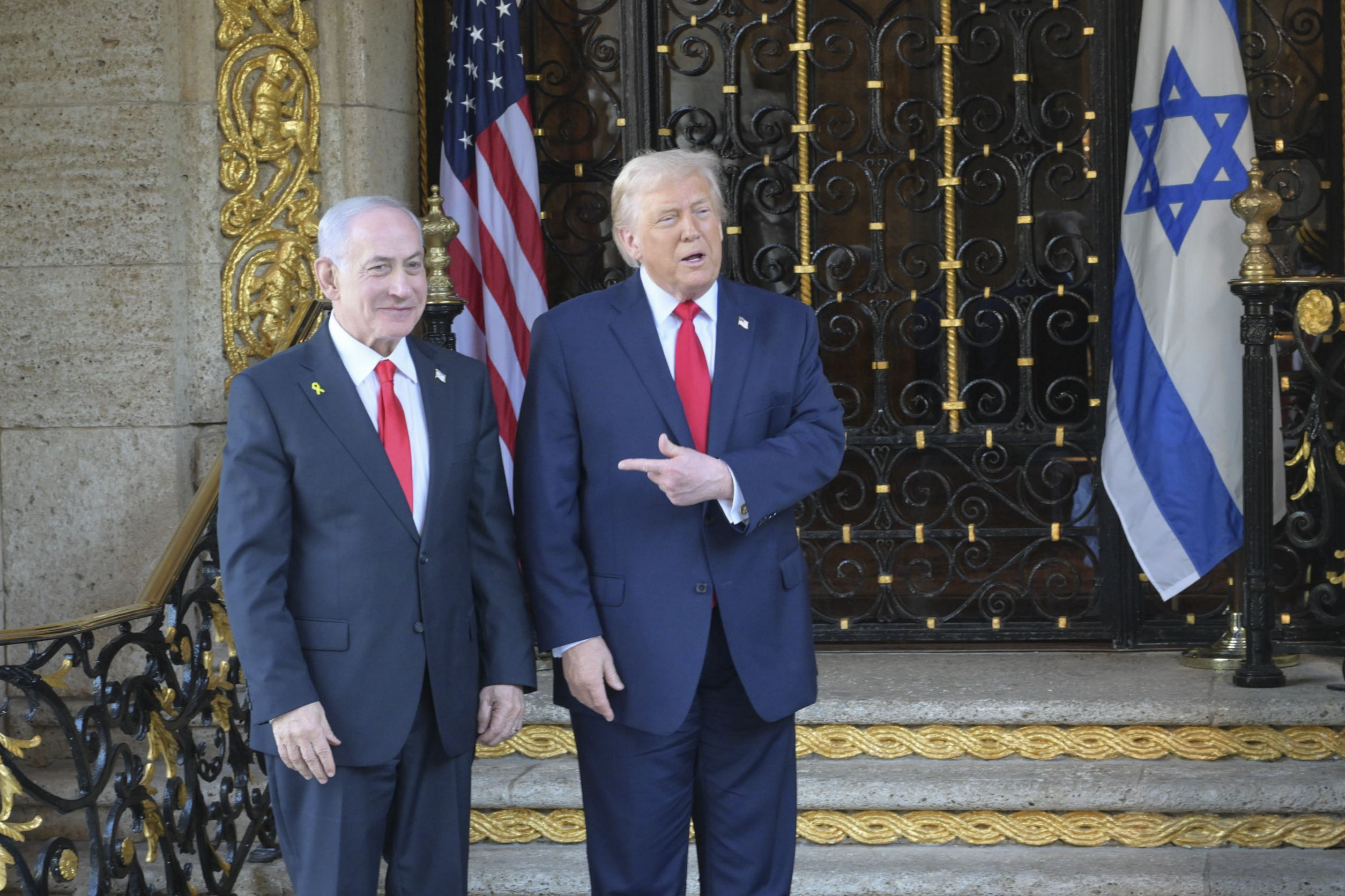 Benjamin Netanyahu eta Donald Trump, Israelgo lehen ministroaren ailegaeran. EFE