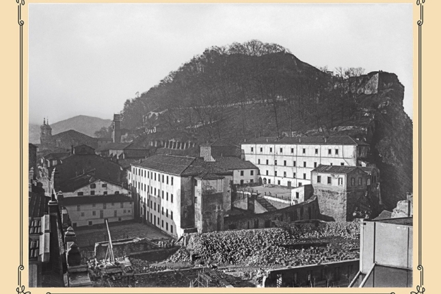 Horrelakoxea zen San Telmo kuartela Donostia erre baino lehen. Argazkiaren data ez da jakina. GALARZA FUNTSA / SAN TELMO MUSEOA