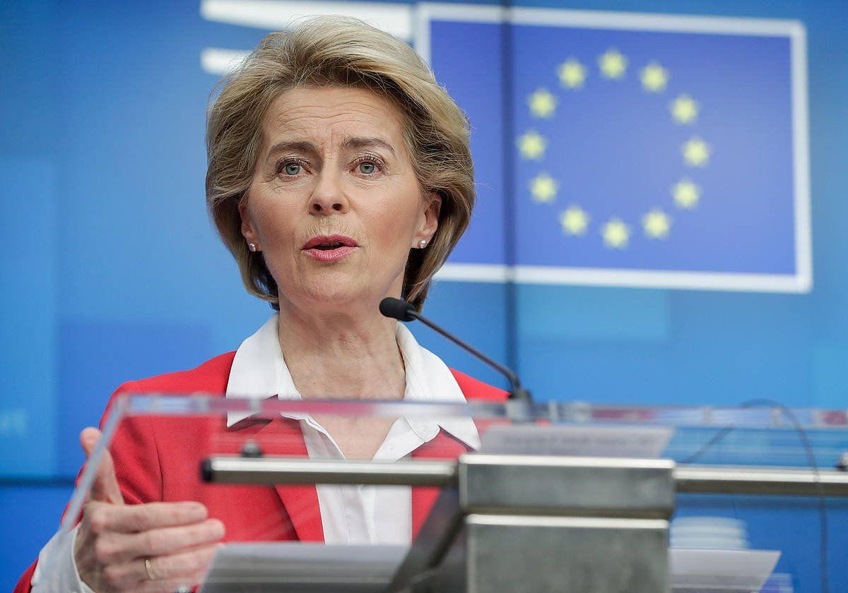 Ursula von der Leyen Europako Batzordeko presidentea. STEPHANIE LECOCQ / EFE