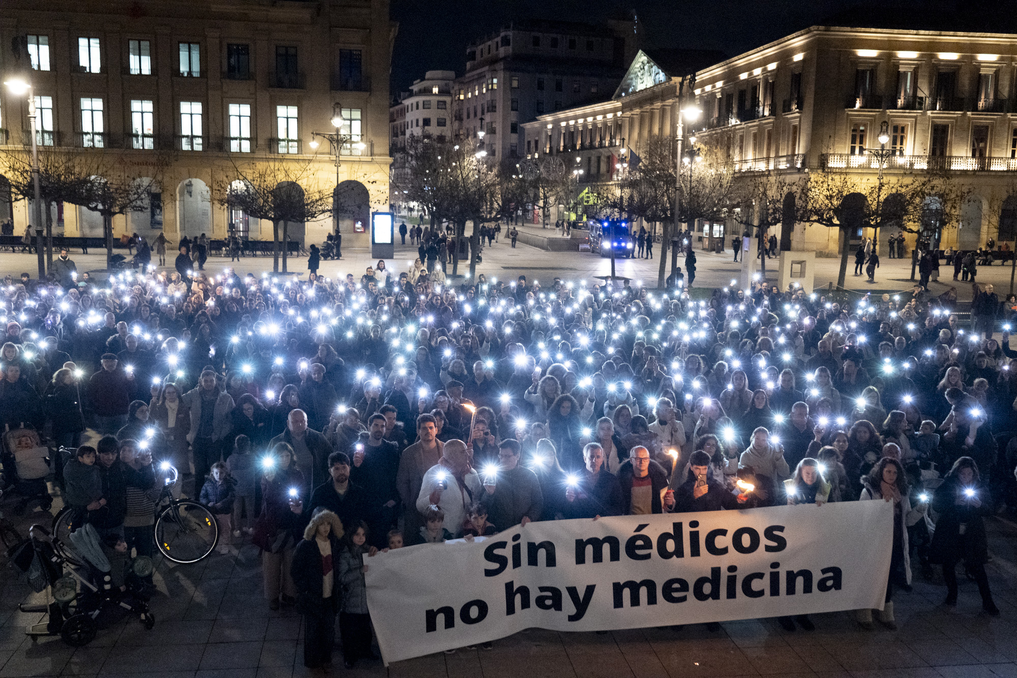Nafarroako medikuen protesta, Iruñean. IÑIGO URIZ / FOKU