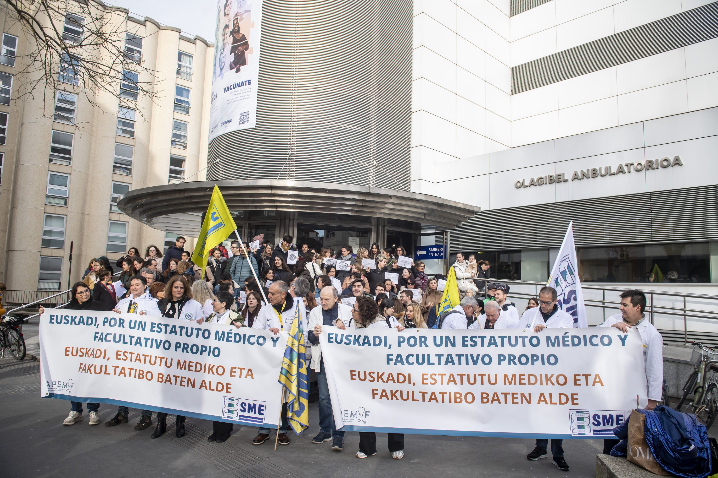 Medikuen protesta bat, aurtengo urtarrilean, Gasteizen. JAIZKI FONTANEDA / FOKU