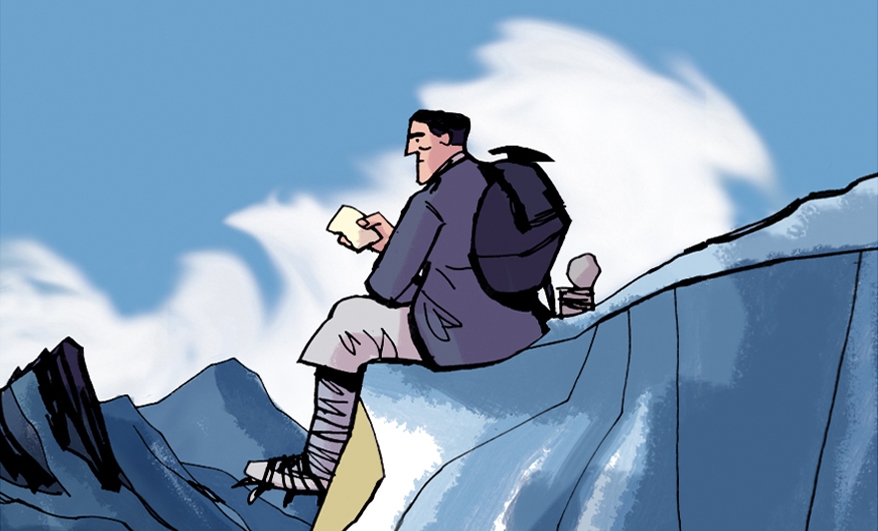 Andres Espinosa mendizalearen marrazkia