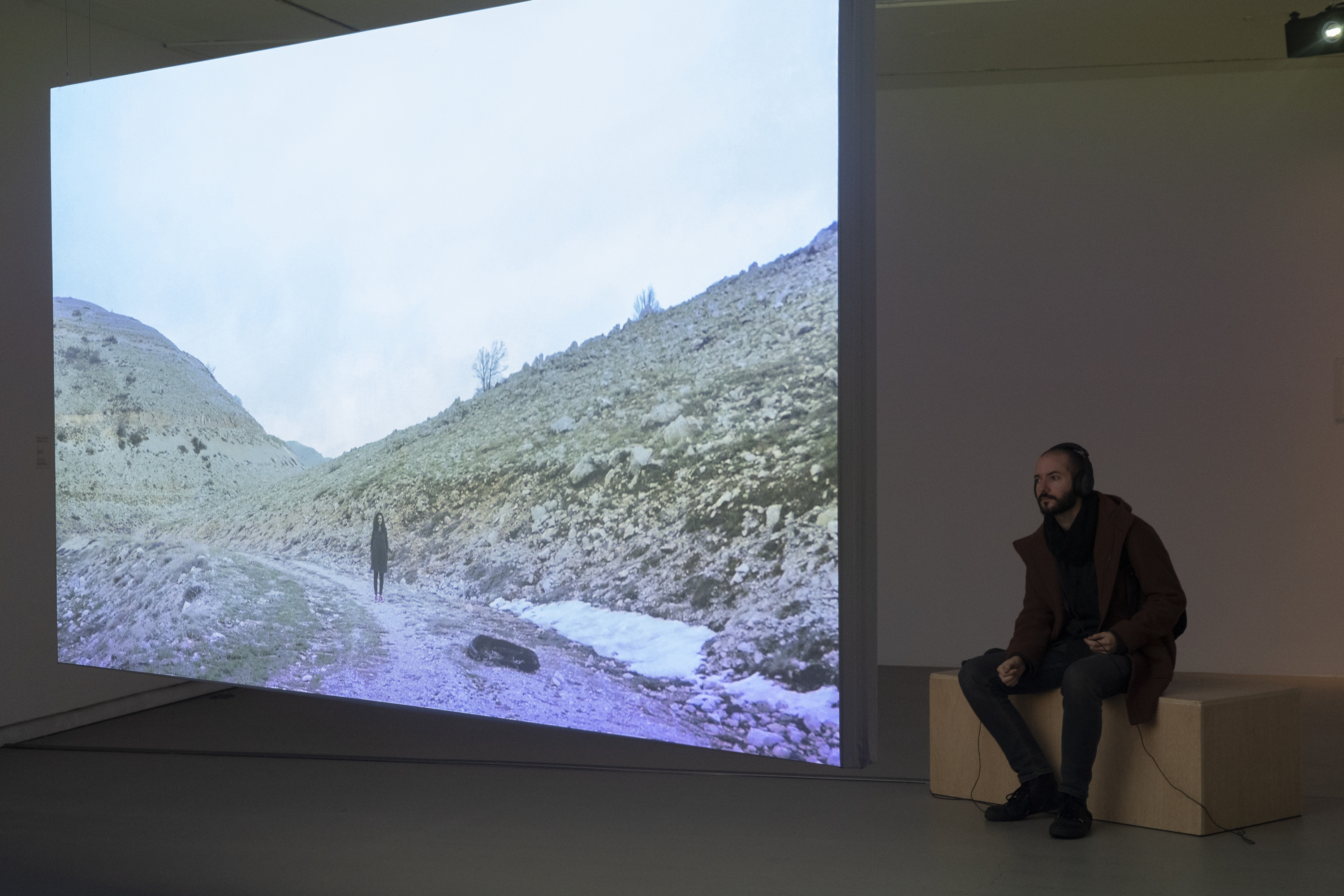 'Lurrak ez du jaberik izango' erakusketako ikus-entzunezko bat, Artiumen. RAUL BOGAJO / FOKU