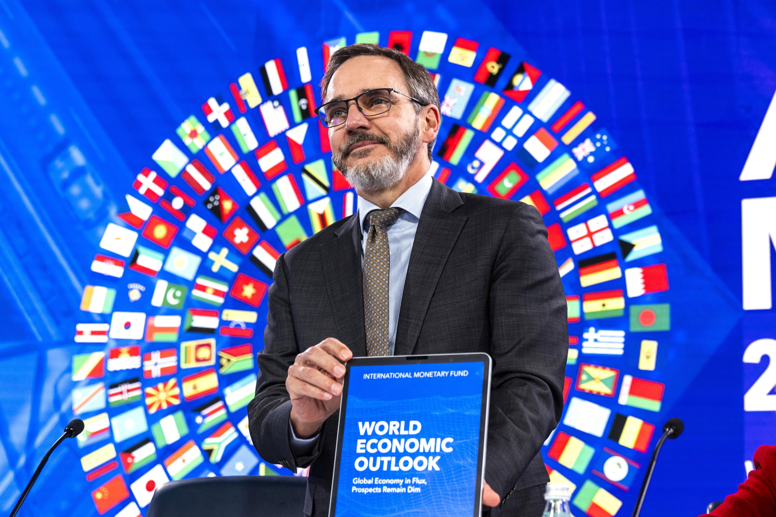 Pierre Olivier Gourinchas NDFko ekonomisten burua, gaur, Washingtonen. JIM LO SCALZO / EFE