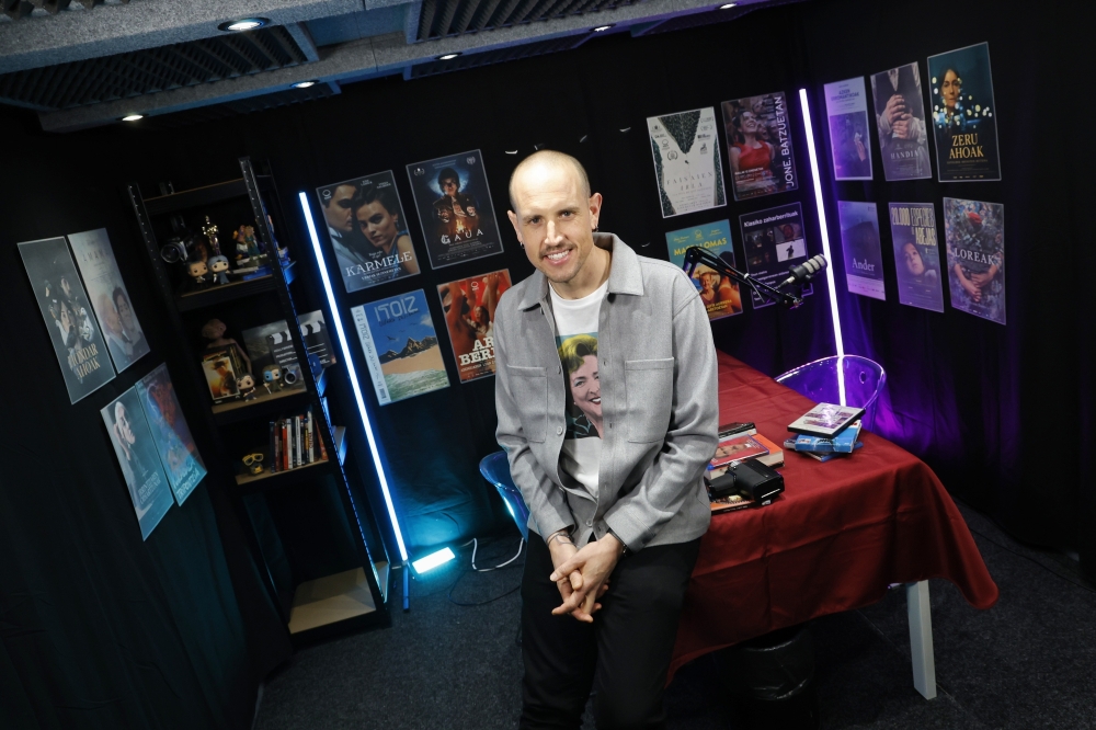 Gaizka Izagirre, Donostian, On Time ekoiztetxeko platoan. MAIALEN ANDRES /FOKU