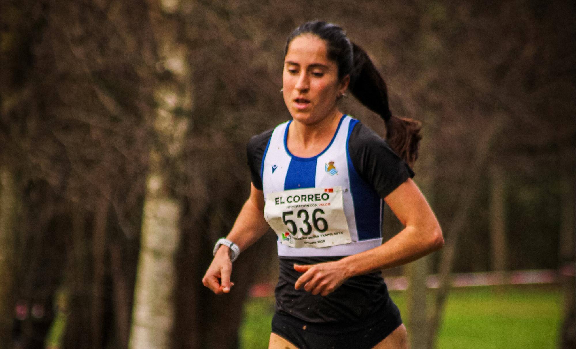 Miren Martin atleta Euskadiko Kros Txapelketan. BERRIA