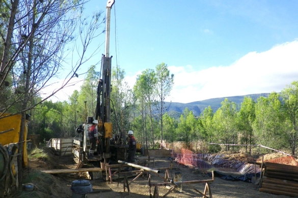 Geoalcali enpresak Zangoza inguruan egindako zundaketak, 2013an. GEOALCALI