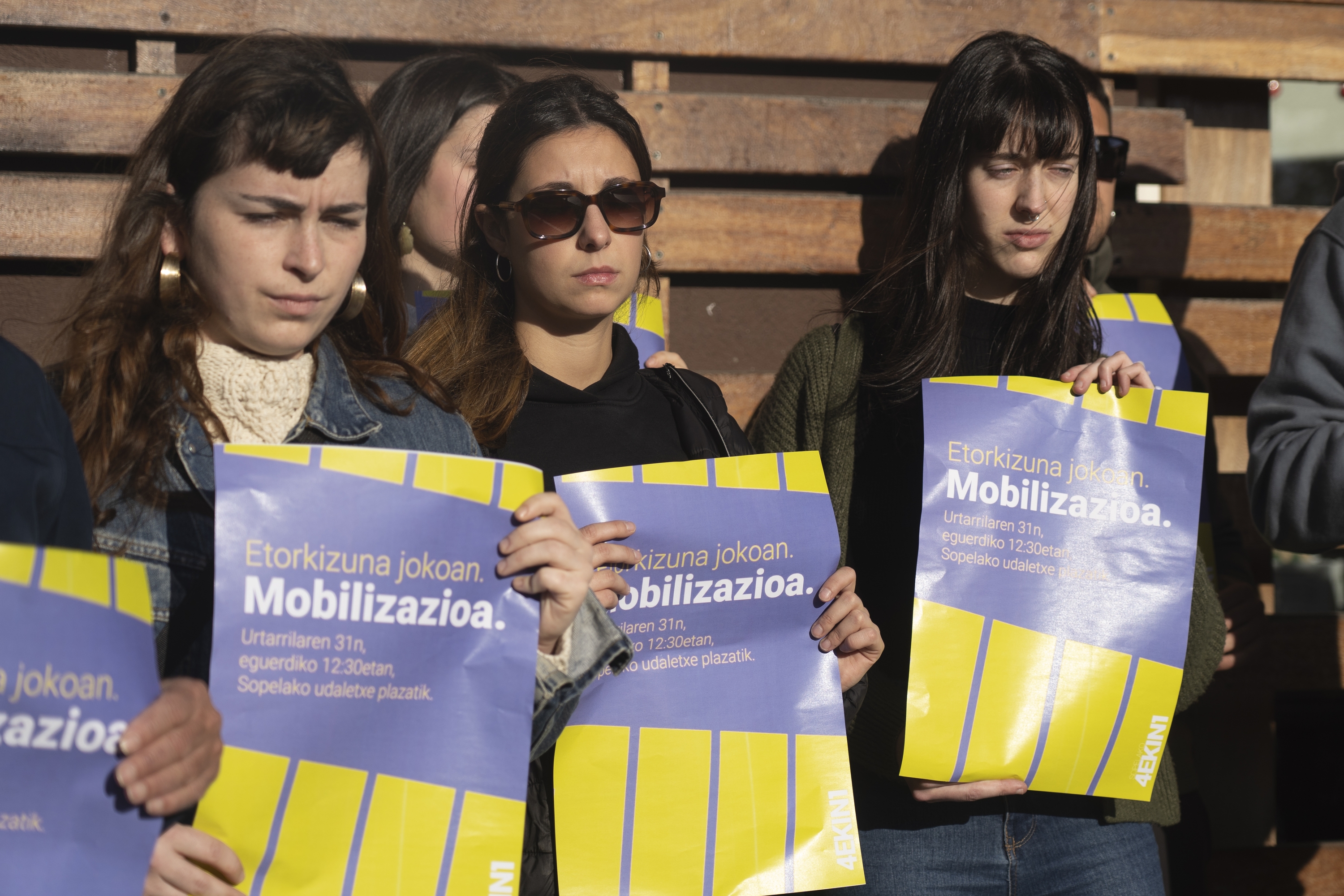 Sopelako 4ekin1 plataformak abenduan egindako agerraldia. MONIKA DEL VALLE / FOKU