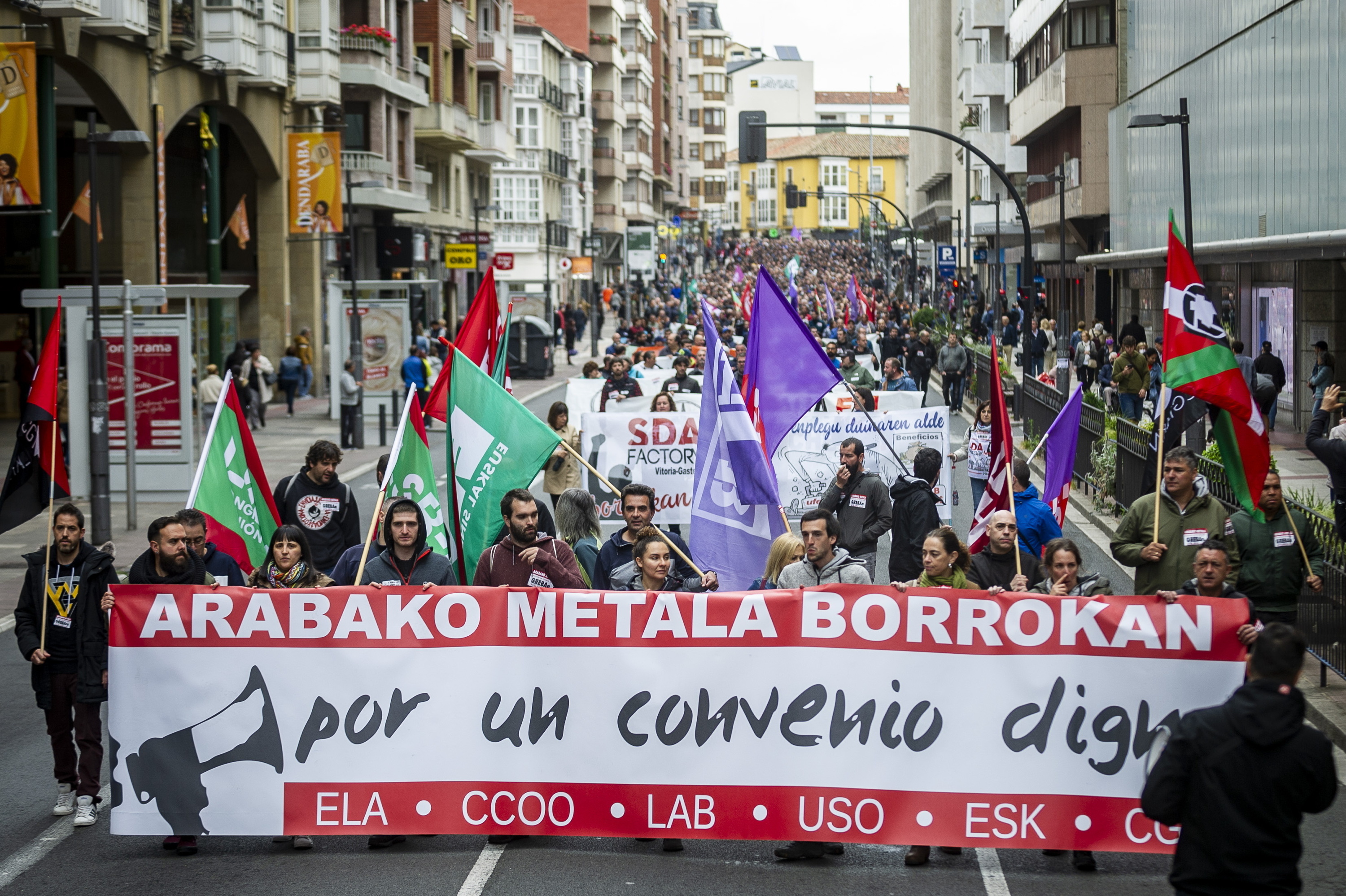 Arabako metalgintzako langileen protesta bat Gasteizen, 2022an. JAIZKI FONTANEDA / FOKU