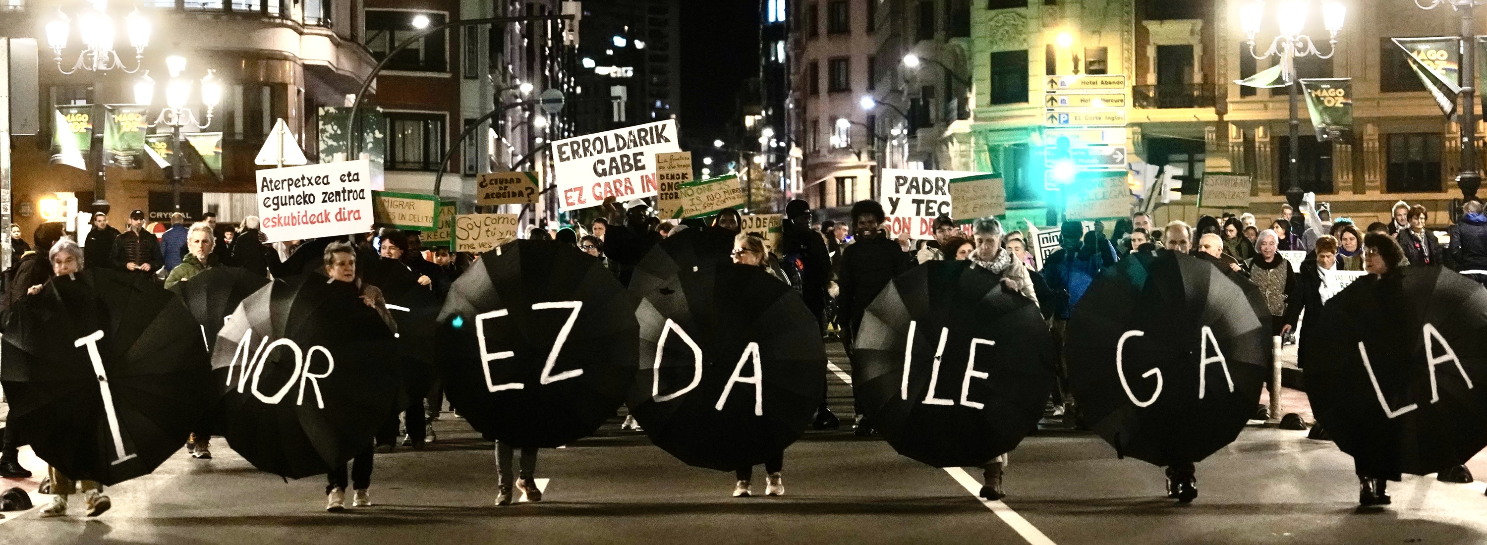 Migratzaileen Nazioarteko Eguneko manifestazioa, iazko abenduan, Bilbon. MARISOL RAMIREZ / FOKU