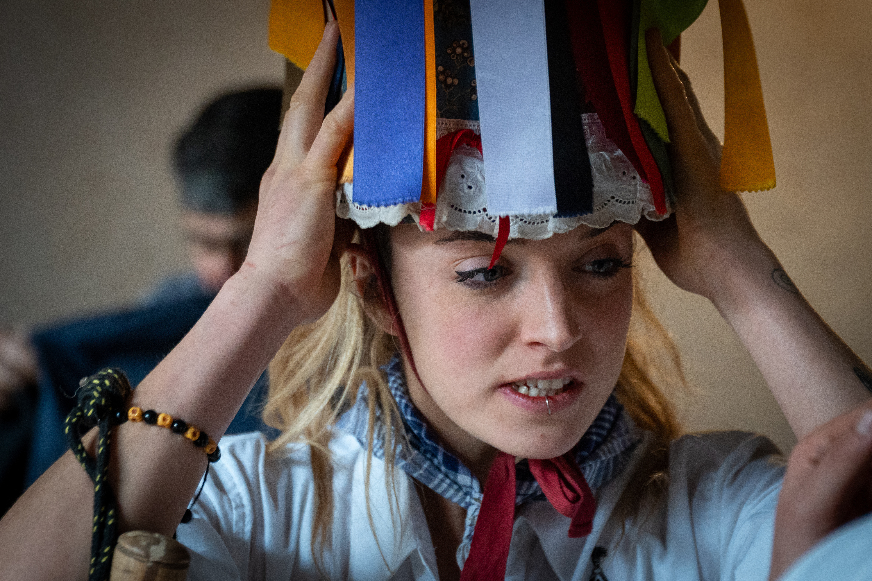 Zubietako eta Aurtizko joaldunei harrera egin diete Iturenen. AITOR KARASATORRE / FOKU