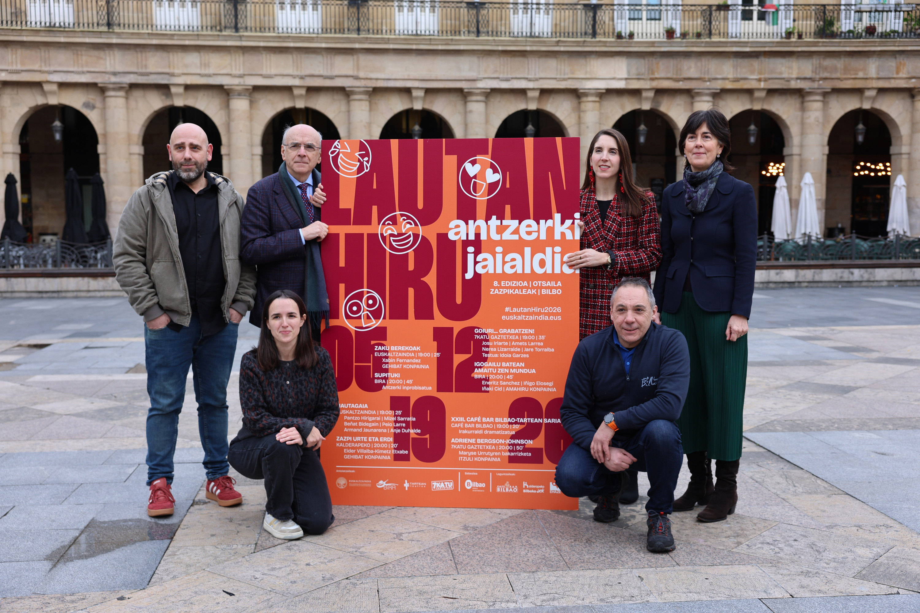 Lautan Hiru antzerki jaialdiaren aurkezpena, Bilbon, gaur. OSKAR MATXIN EDESA / FOKU