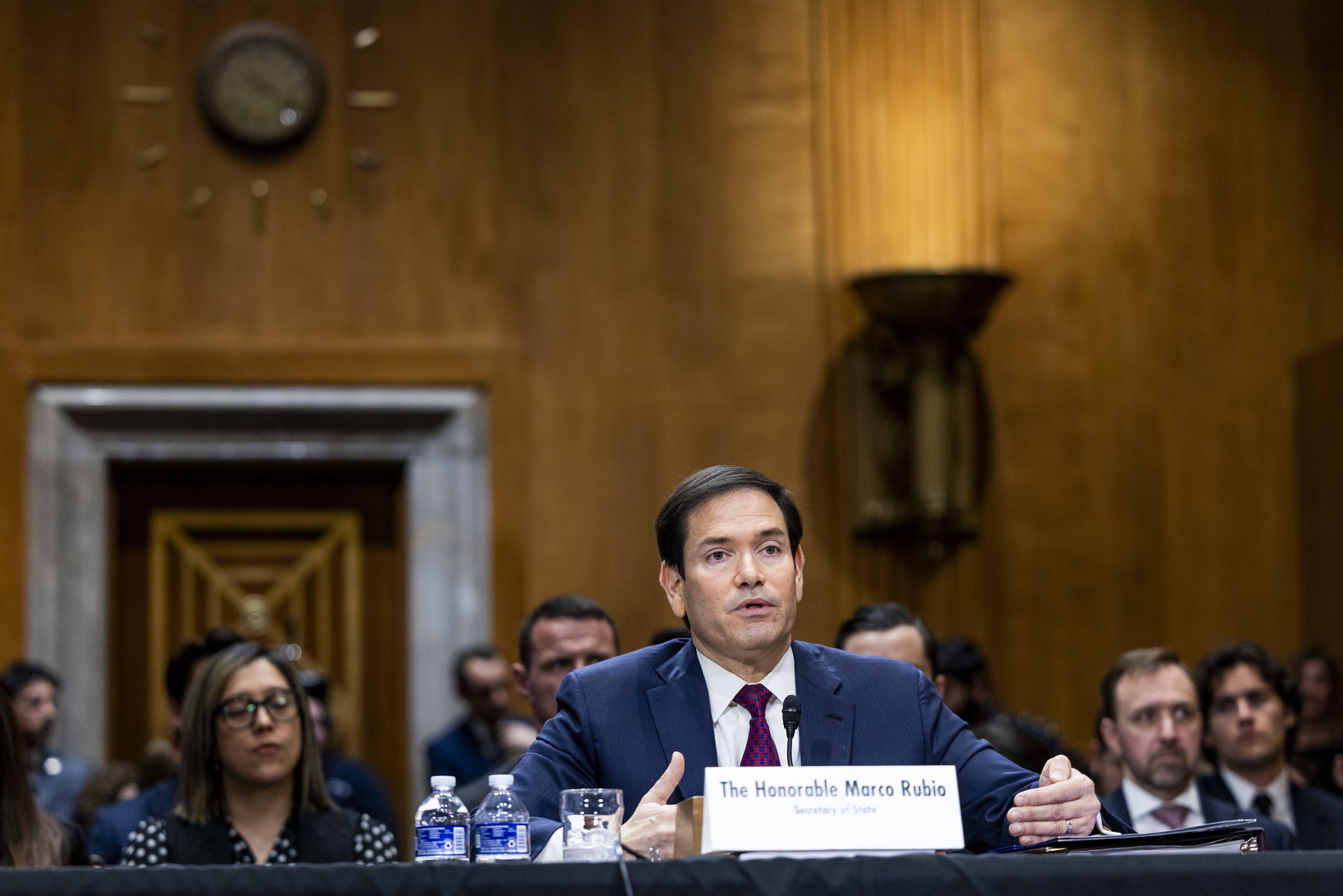 Marco Rubio AEBetako Estatu idazkaria, gaur, AEBetako Senatuan. SHAWN THEW / EFE