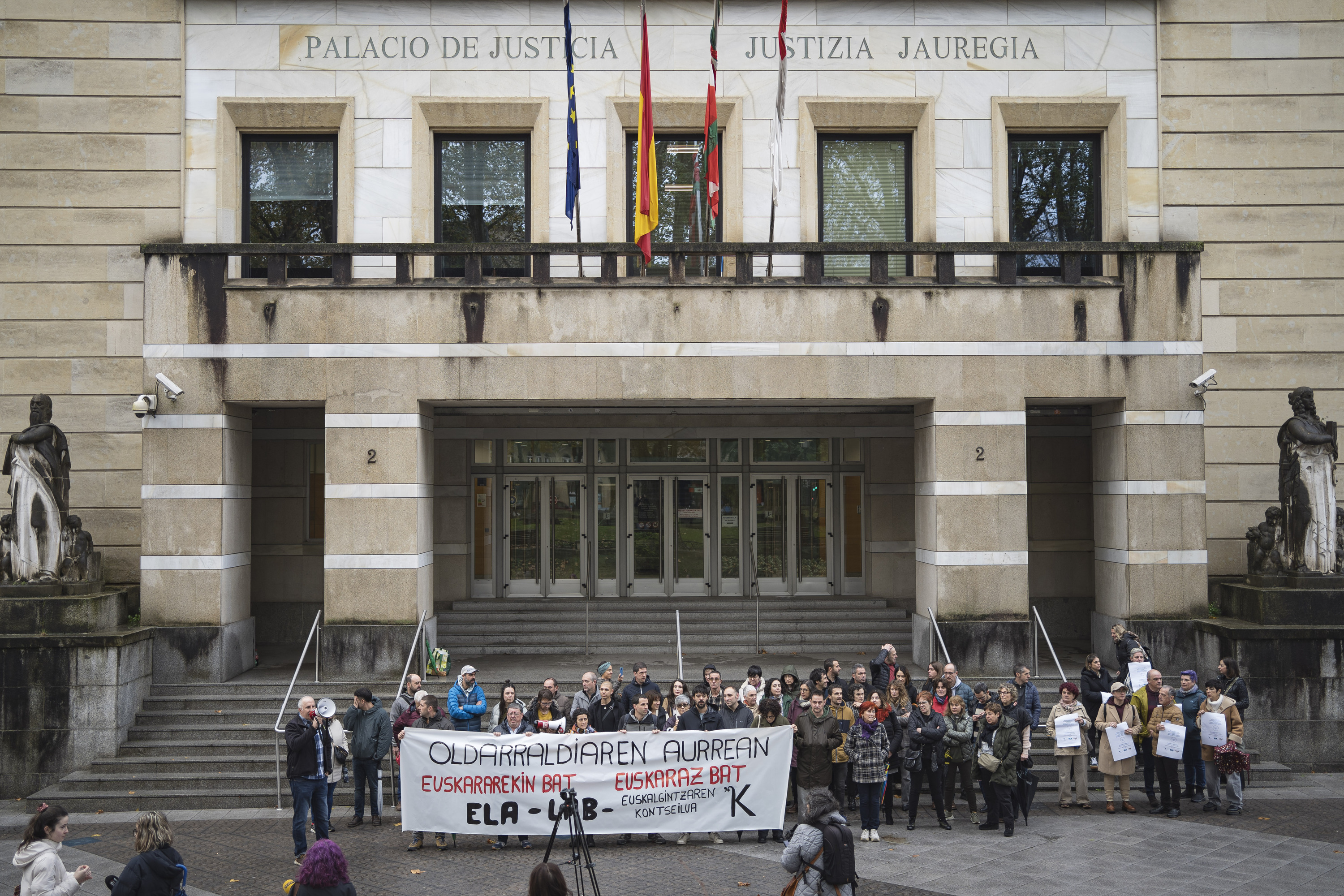 Oldarraldiaren aurkako protesta bat, artxiboko irudi batean. ARITZ LOIOLA / FOKU