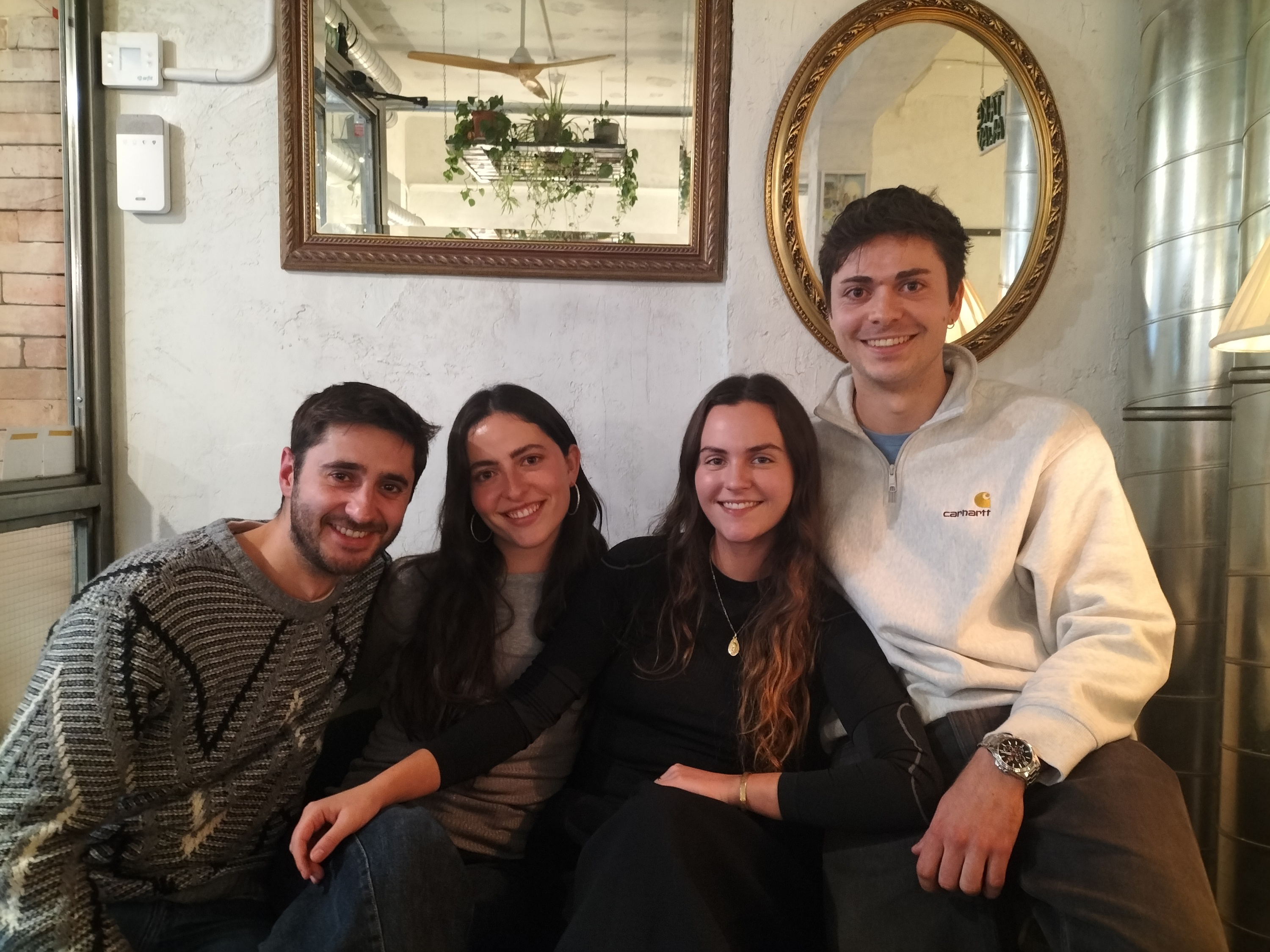 Xabier Elizalde, Angela Etxaniz, Ainhoa Larrañaga eta Hobego Gonzalez Viñaspre, Madrilen, urtarrilaren 21ean. URTZI URKIZU