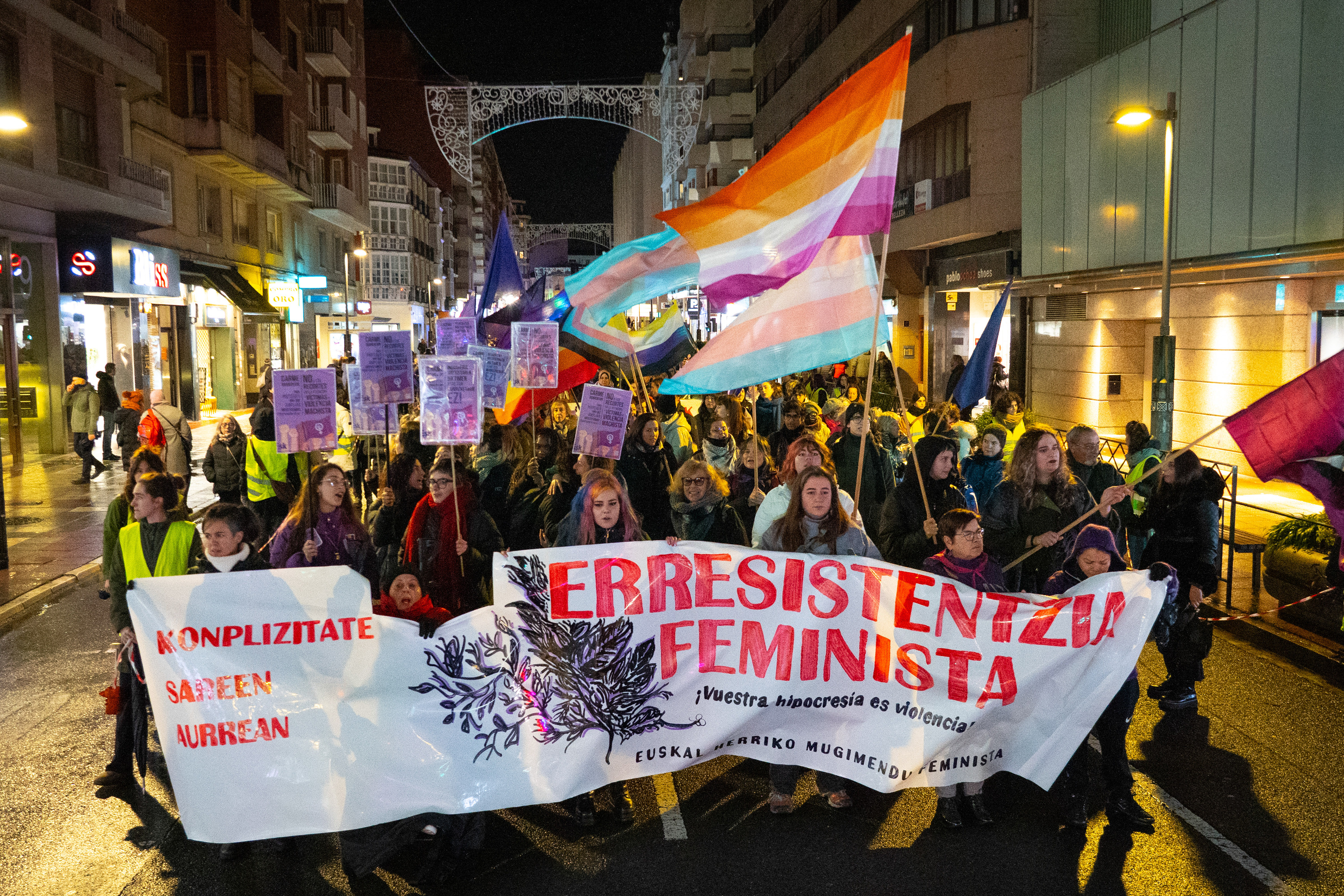 Indarkeria matxistaren aurkako protesta, Gasteizen, artxibo irudi batean. ENDIKA PORTILLO / FOKU