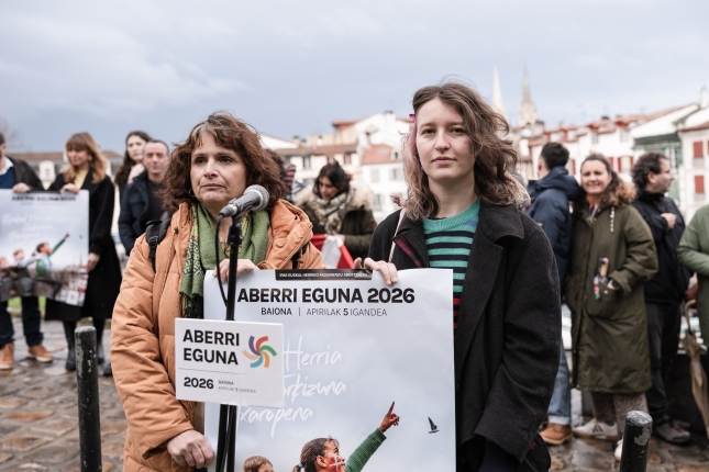 Aberri Egunaren aurkezpena, gaur goizean, Baionan. NAHIA GARAT Aberri Egunaren aurkezpena, gaur goizean, Baionan. NAHIA GARAT