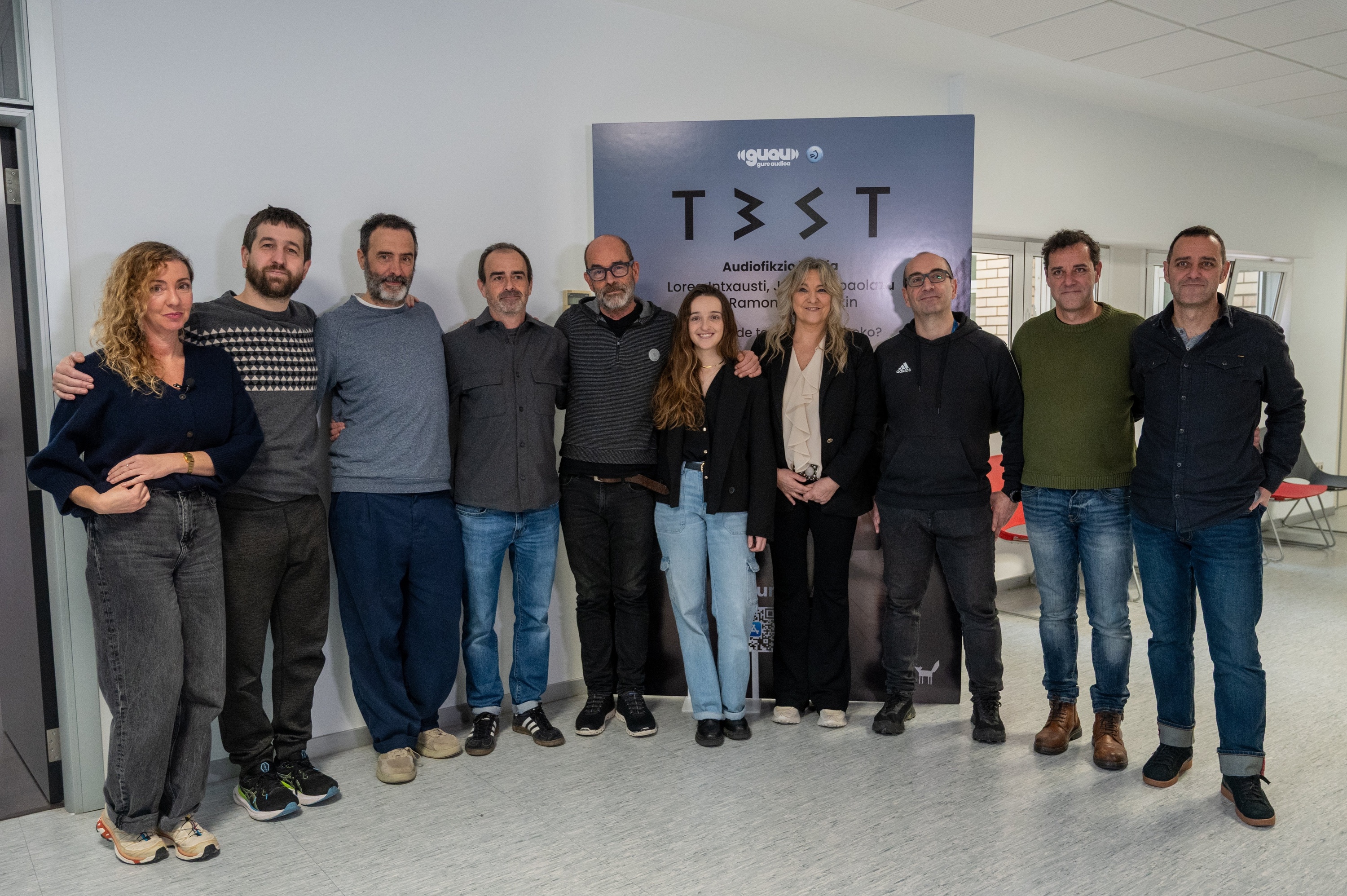 Guau plataformak 'Test' audio fikzio berria aurkeztu du gaur, Donostian. GORKA RUBIO / FOKU