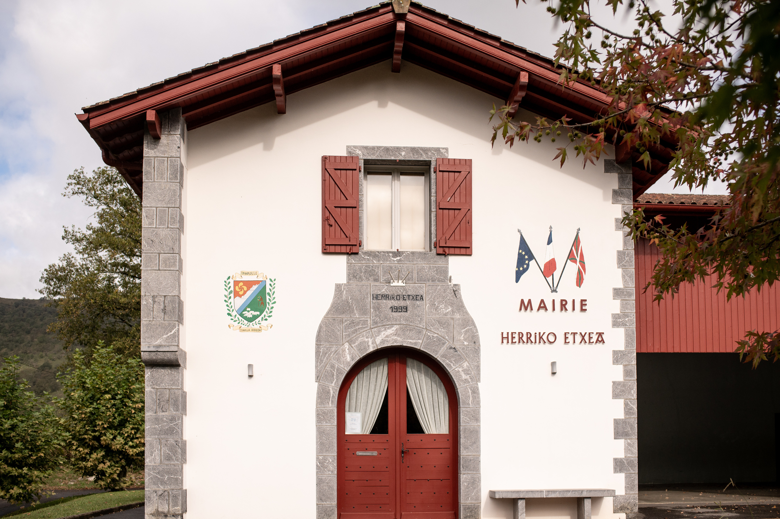 Ibarlako herriko etxea, artxiboko argazki batean. PATXI BELTZAIZ