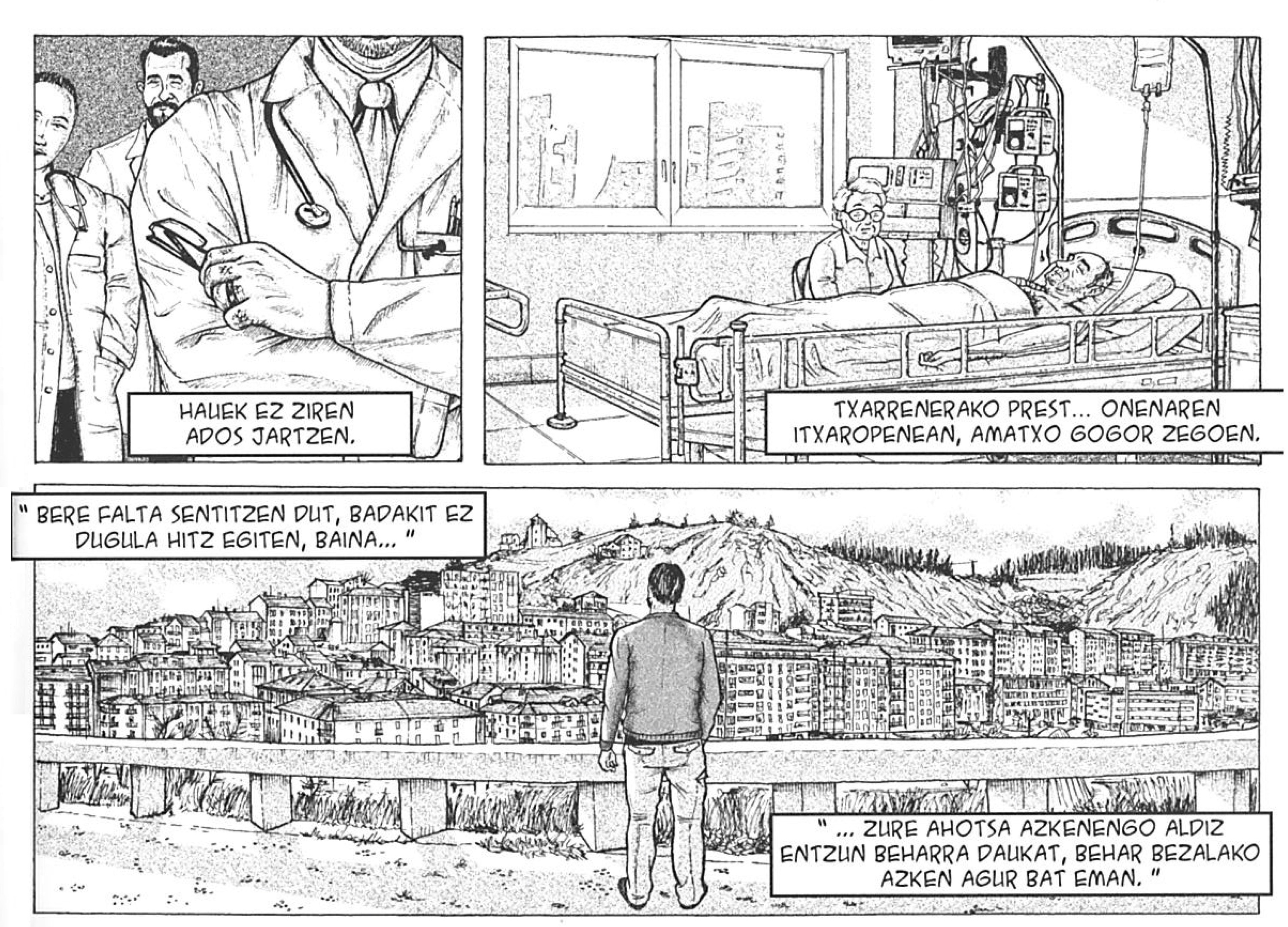 Aitor Urkiola 'Brontxe' komikigileak kaleratutako 'Neure kasa' bildumako kontakizunetako baten irudia. BERRIA