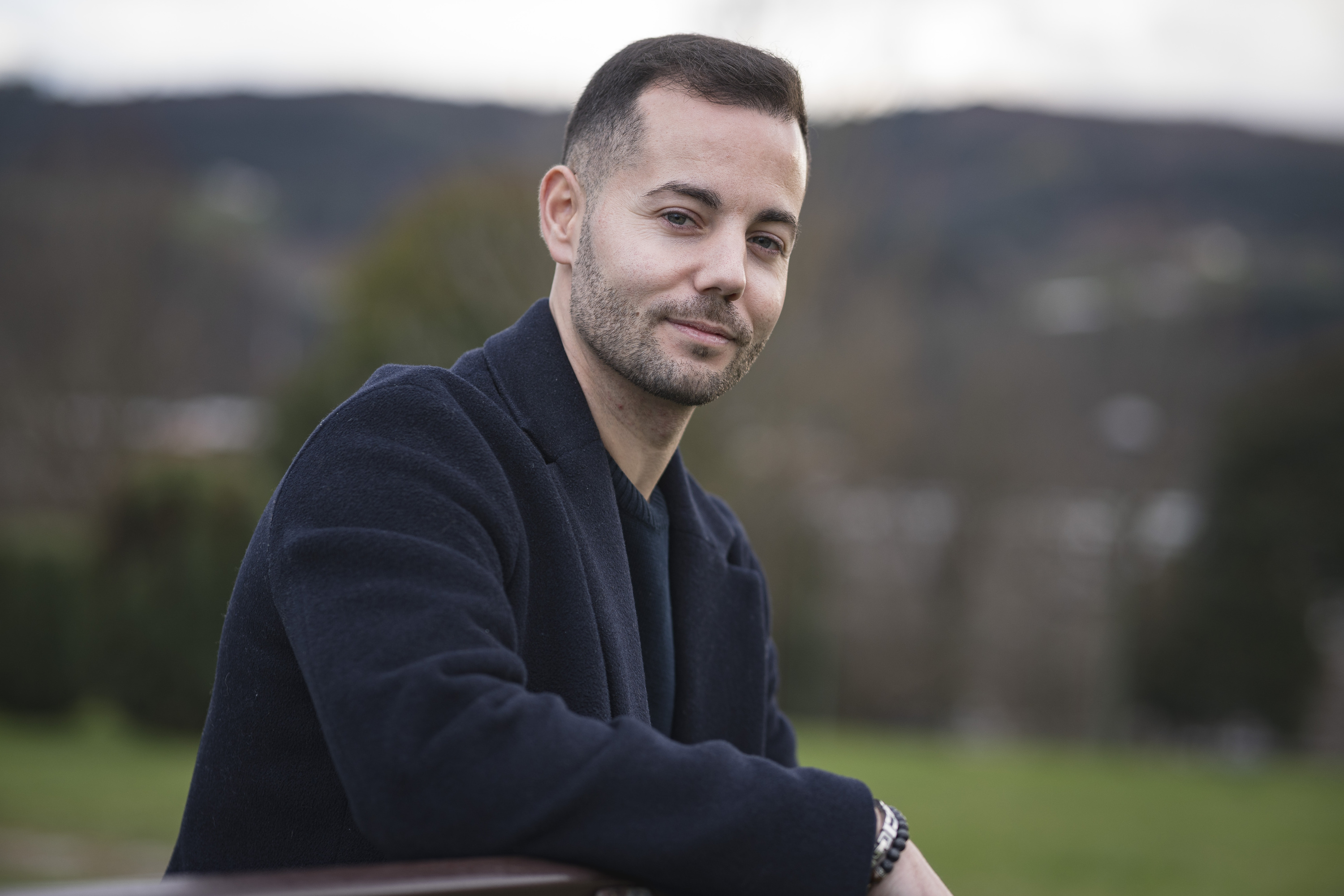 Mikel Egia kazetaria, Derion, otsailaren 6an. ARITZ LOIOLA / FOKU