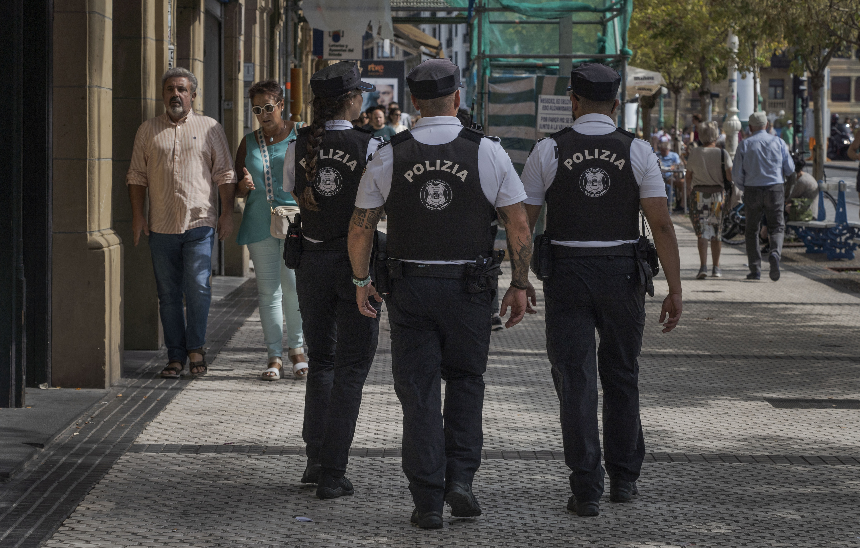 Donostiako udaltzainak, artxiboko irudi batean. JON URBE / FOKU