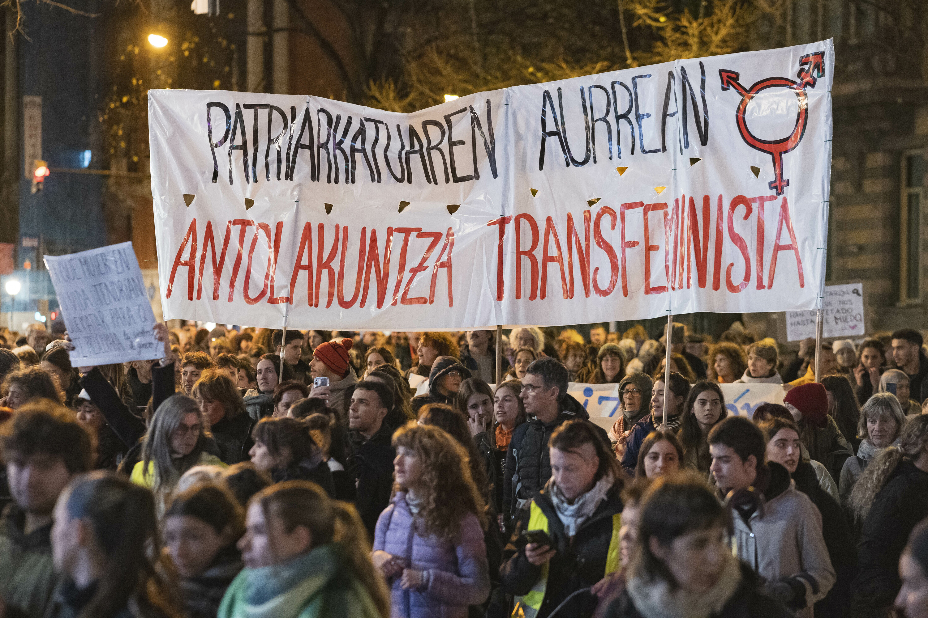 Mugimendu feministak A-25ean egindako manifestazioa, Bilbon. ARITZ LOIOLA / FOKU