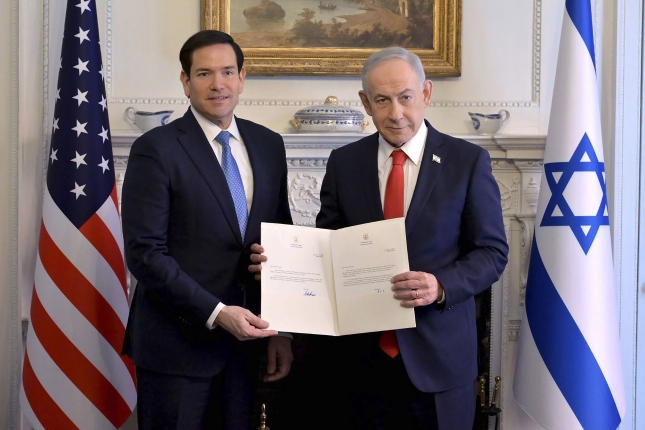 Marco Rubio eta Benjamin Netanyahu, gaur. EFE