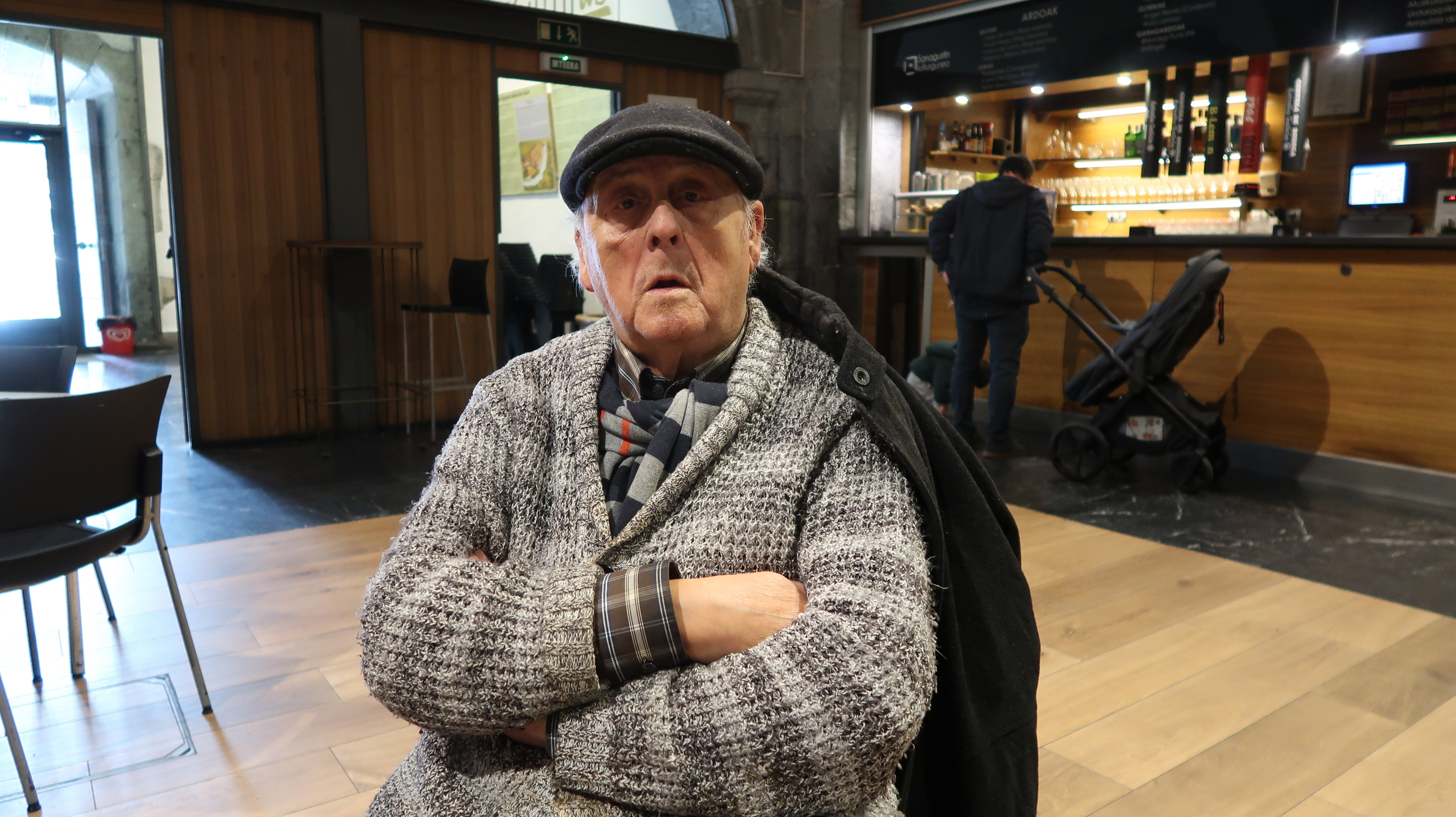 Javier Goenaga, Azpeitiko Sanagustin gunean. BERRIA