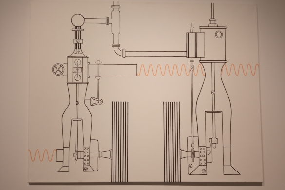 Ana Isabel Roman artistaren 'Sweet machine' pintura, Bilboko Itsasmuseumen. BERRIA Ana Isabel Roman artistaren 'Sweet machine' pintura, Bilboko Itsasmuseumen. BERRIA
