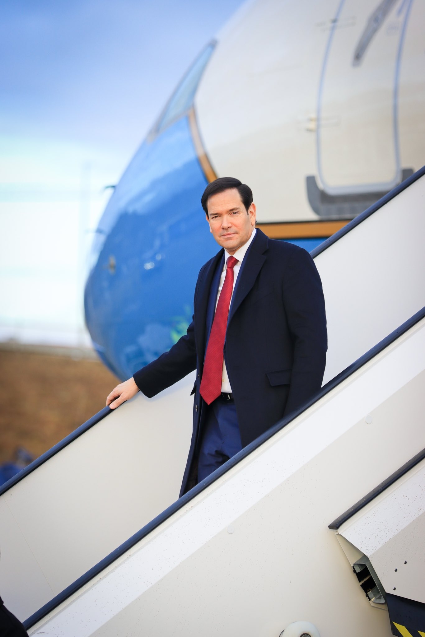 Marco Rubio Munichera (Alemania) iritsi berritan, gaur. EFE