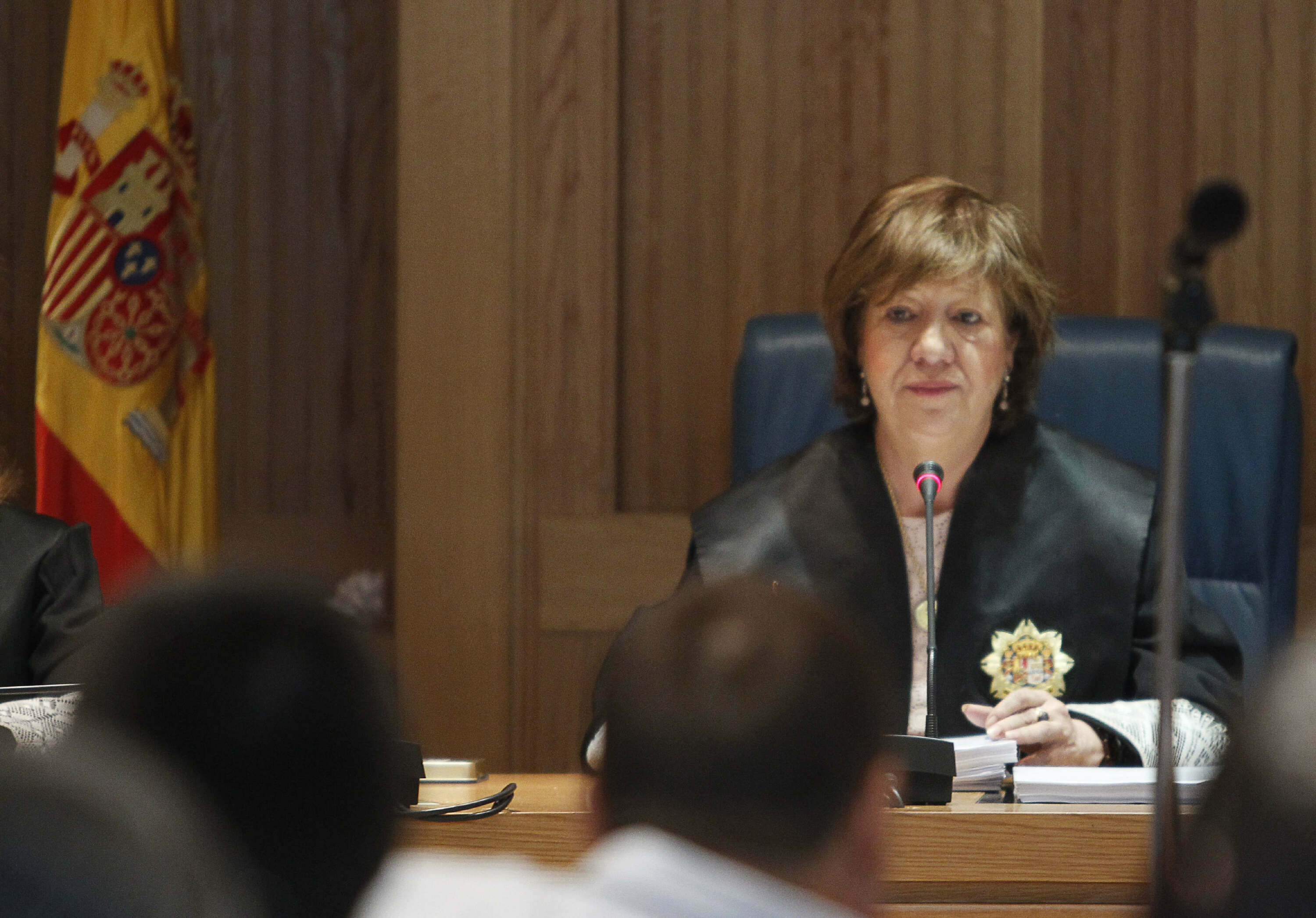 Angela Murillo 'Bateragune auziko' epaimahaiburua, epaiketaren saio batean. ANGEL DIAZ / EFE