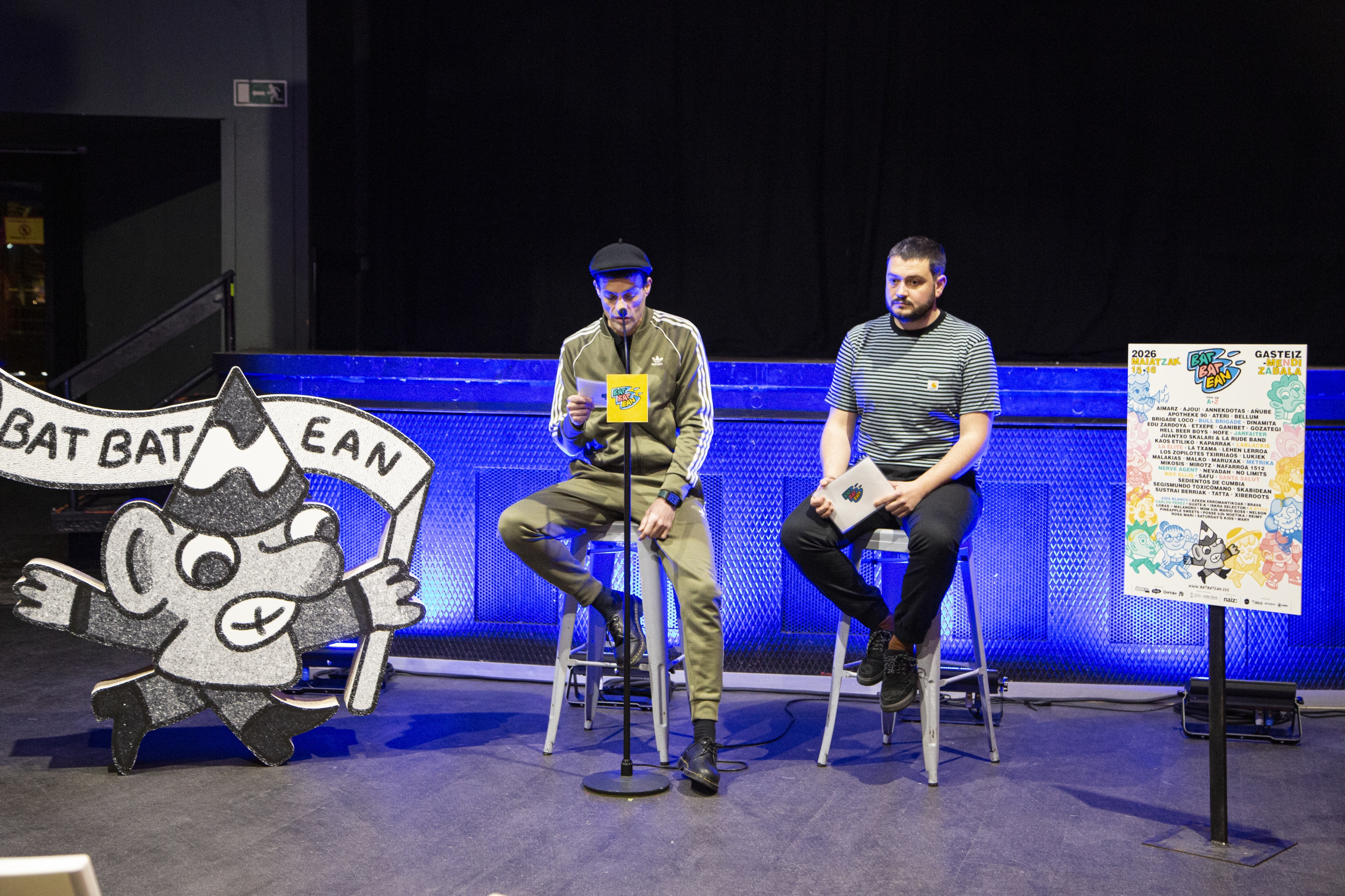 Jimmy Jazz aretoko arduradunak, jaialdiaren kartel osoa aurkezten. JIMMY JAZZ