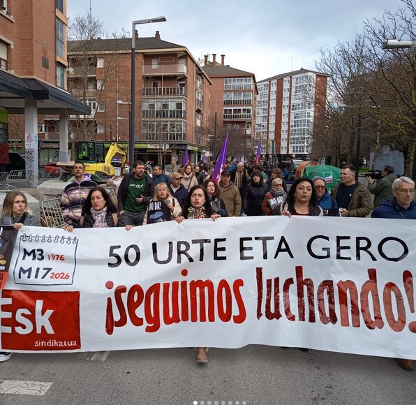ESKren manifestazioa, gaur, Gasteizen. ESK