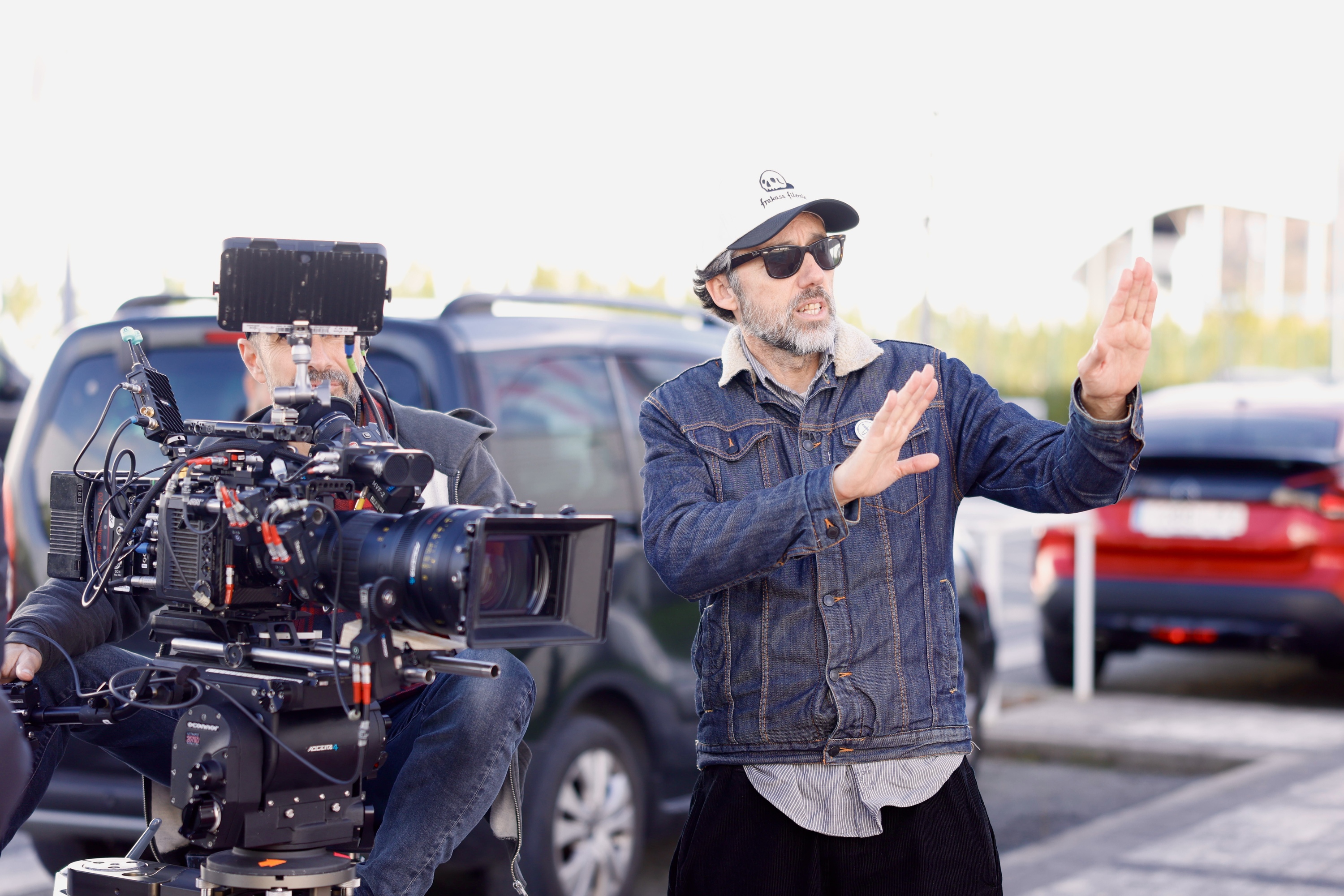 Koldo Almandoz, 'Azken agurra' filmaren grabaketan. DAVID HERRANZ 