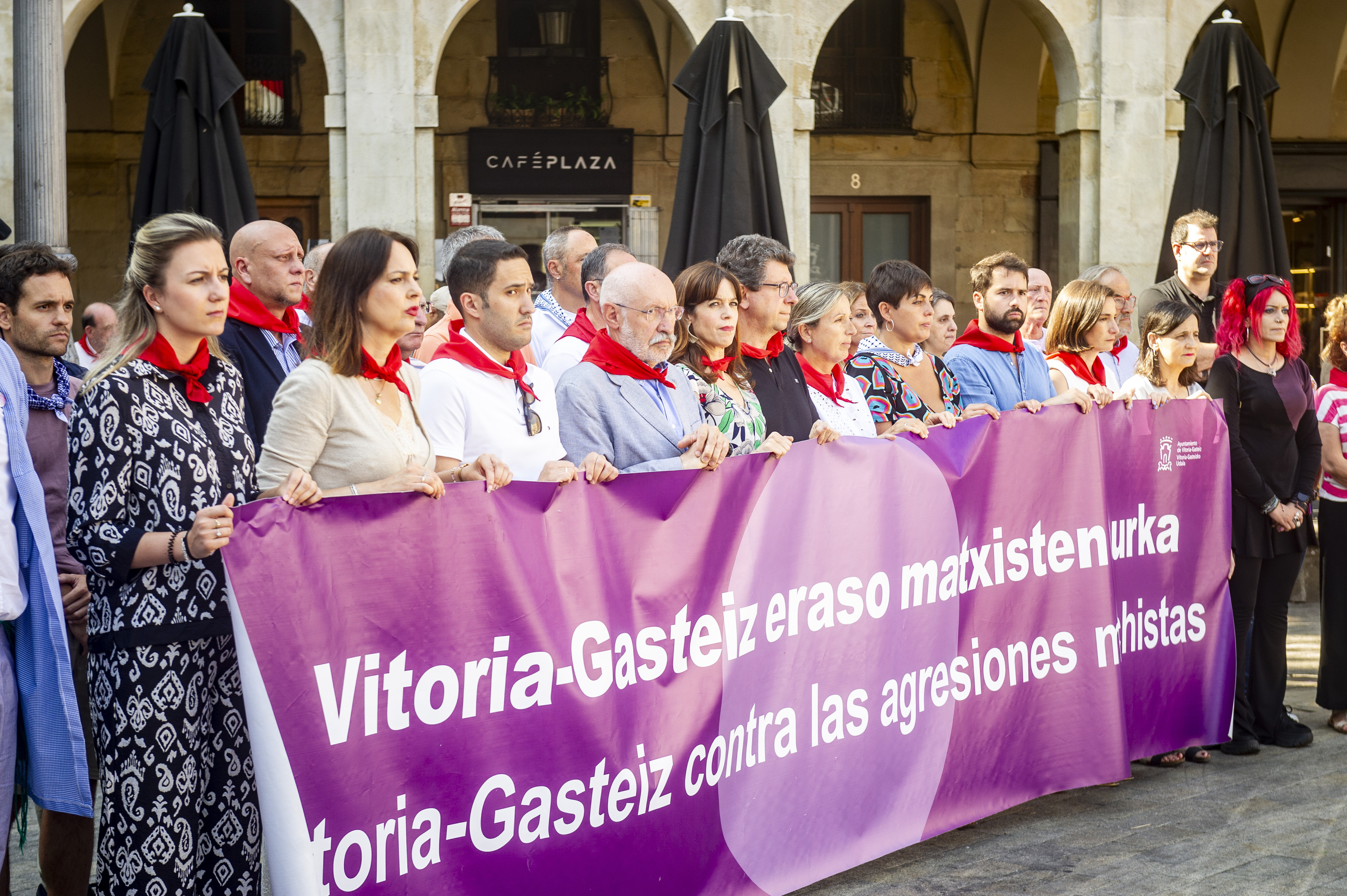 Eraso matxisten aurkako protesta bat, Gasteizen, artxiboko irudi batean. JAIZKI FONTANEDA / FOKU