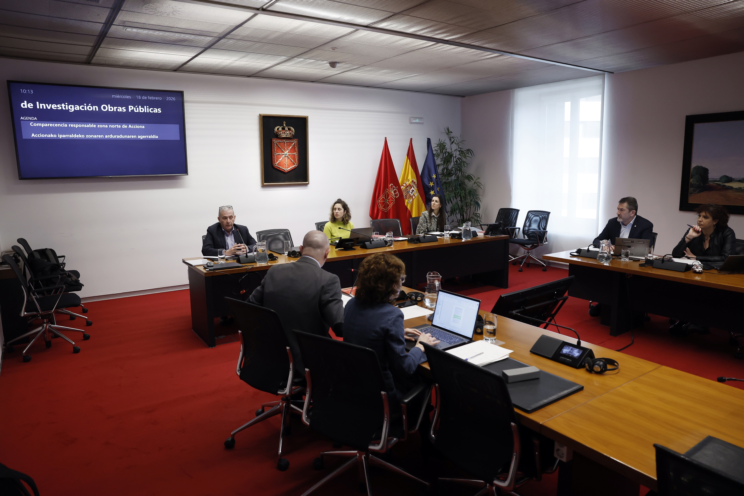 Eduardo Montes, Nafarroako Parlamentuko ikeketa batzordean. JESUS DIGES / EFE