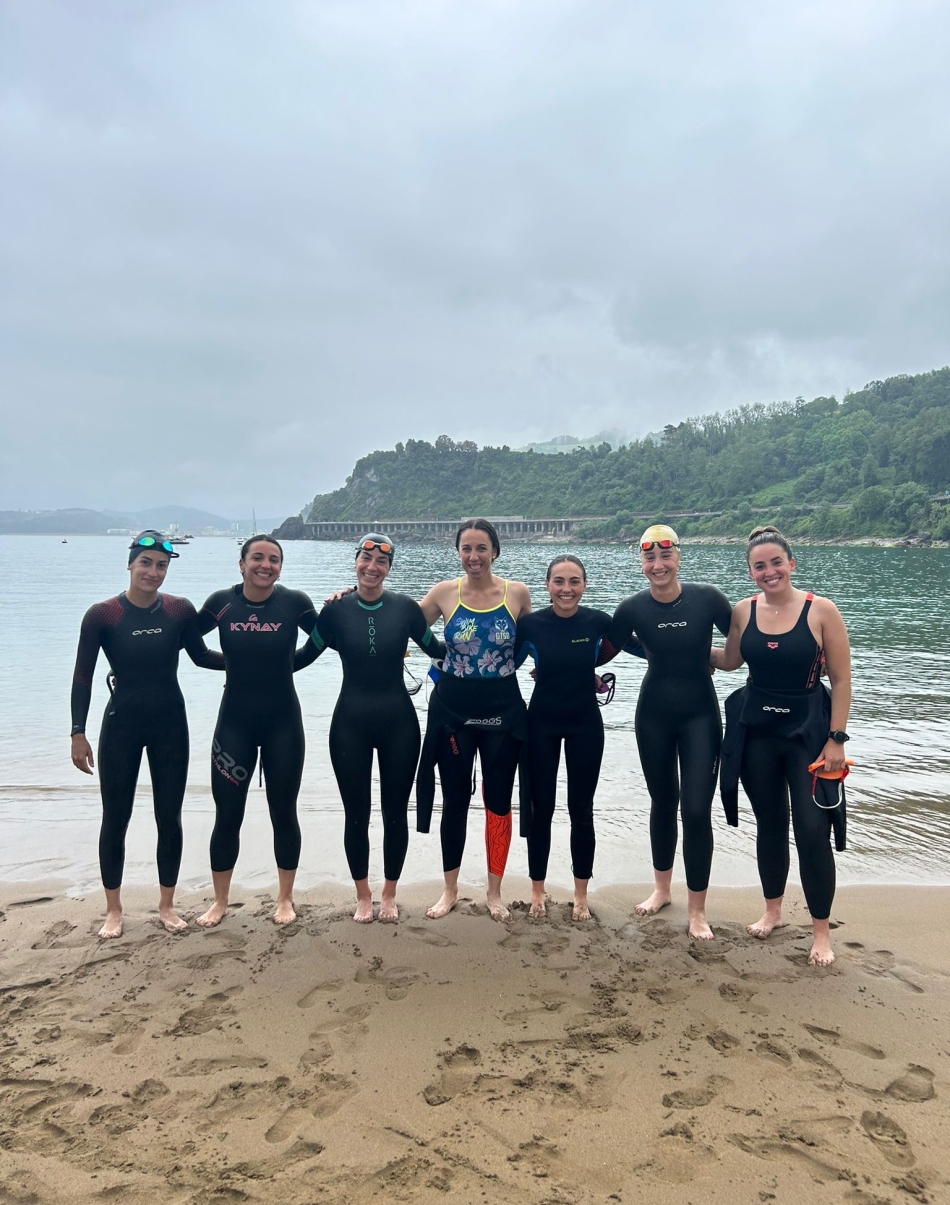 Ixone Loza (erdian), triatloi bat egin ostean. IXONE LOZAK UTZIA