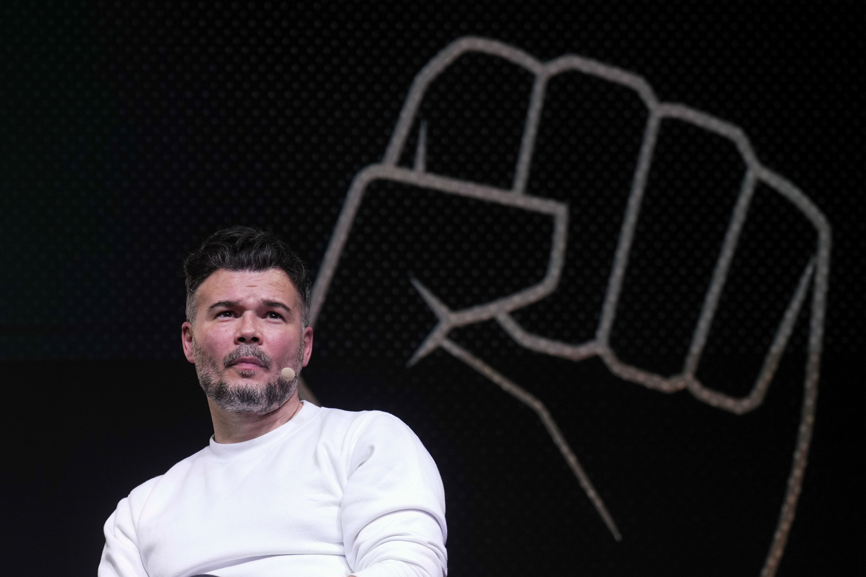 Gabriel Rufian iragan astean egindako aurkezpenean. BORJA SANCHEZ TRILLO / EFE