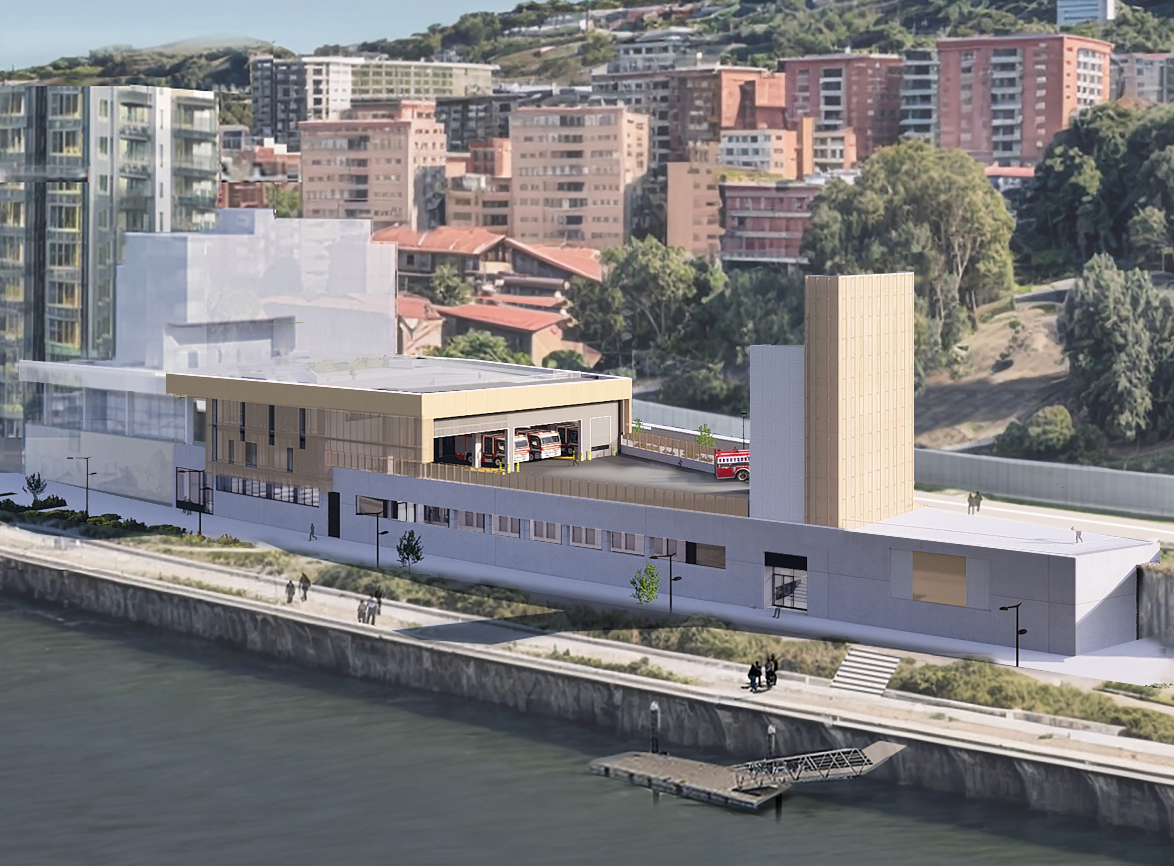 Deustuko suhiltzaile parke berria zelan geratuko den erakusten duen irudia. BERRIA