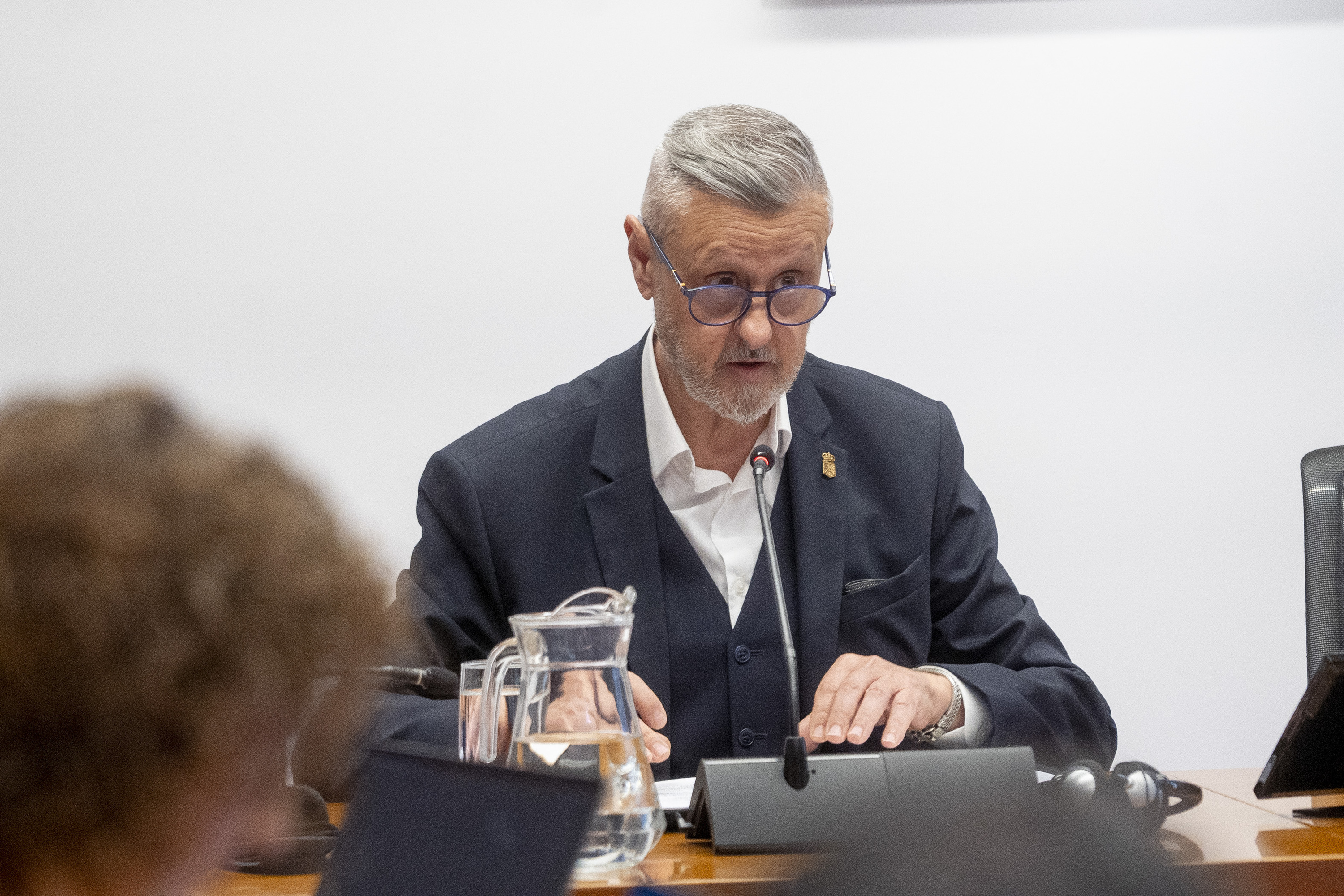 Zabalza, gaur goizeko agerraldian. IÑIGO URIZ / FOKU