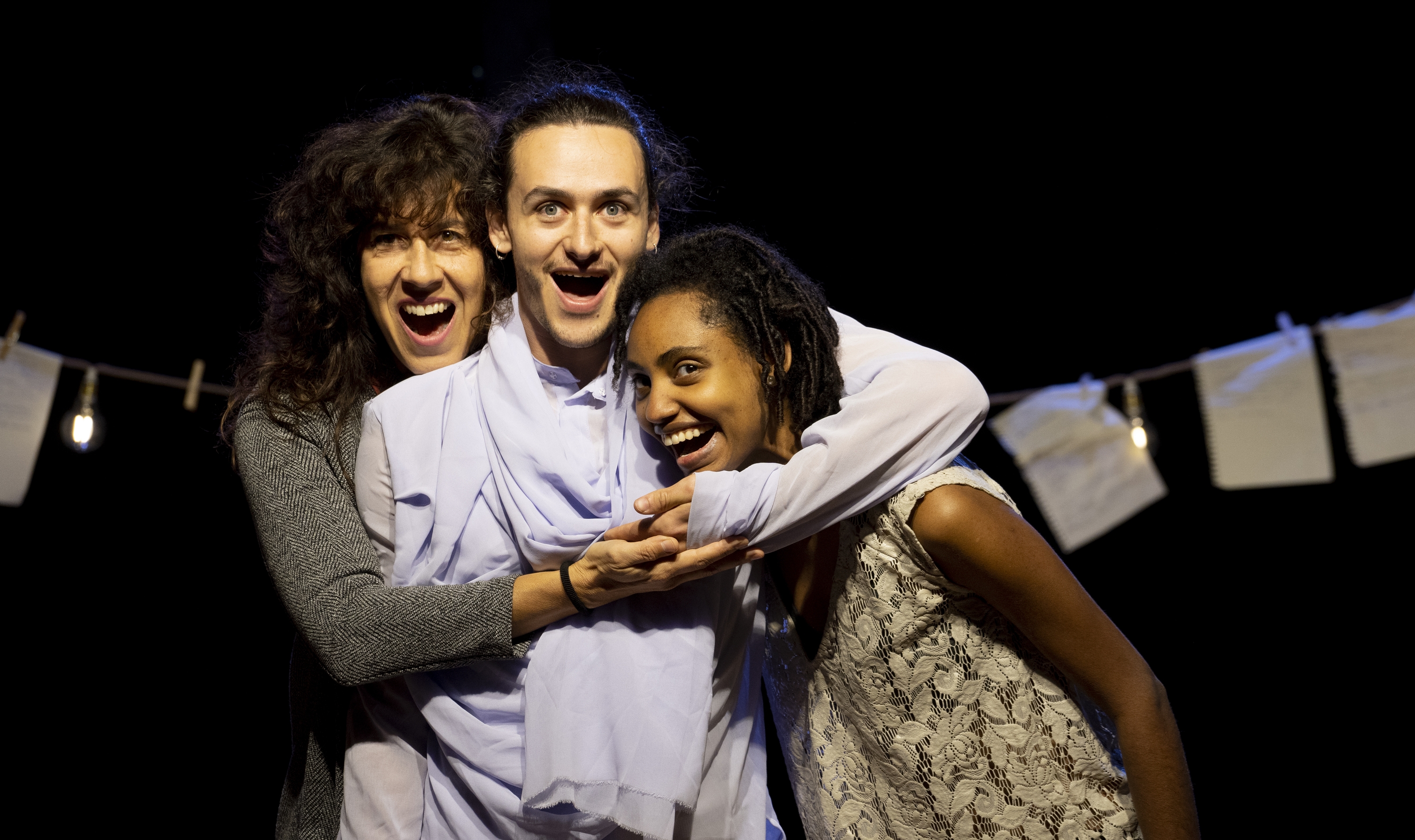 'Harrimena lantzeko ariketak' antzezlanaren entsegua, Ozetako Garaionen. ENDIKA PORTILLO / FOKU 