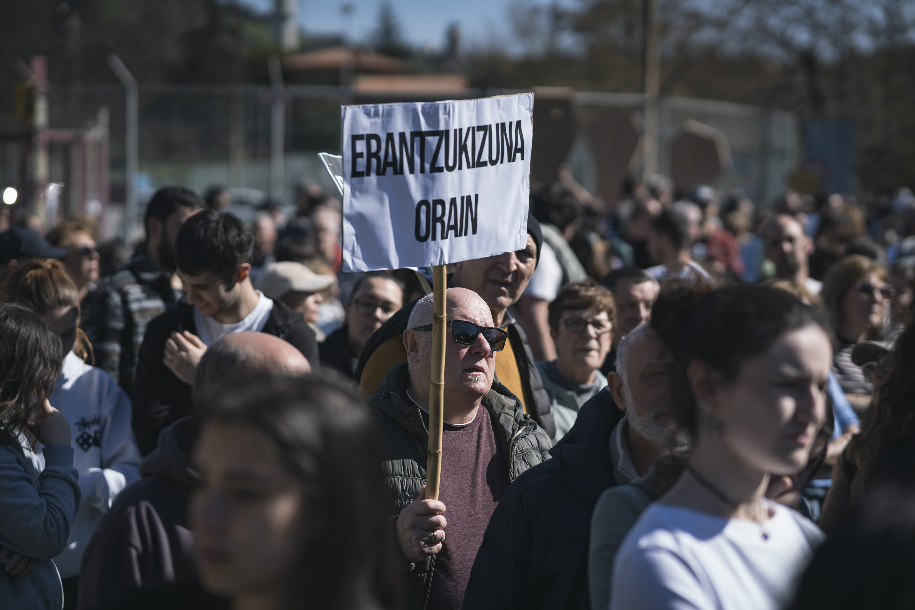 Atzoko protestako irudi bat. ARITZ LOIOLA / FOKU