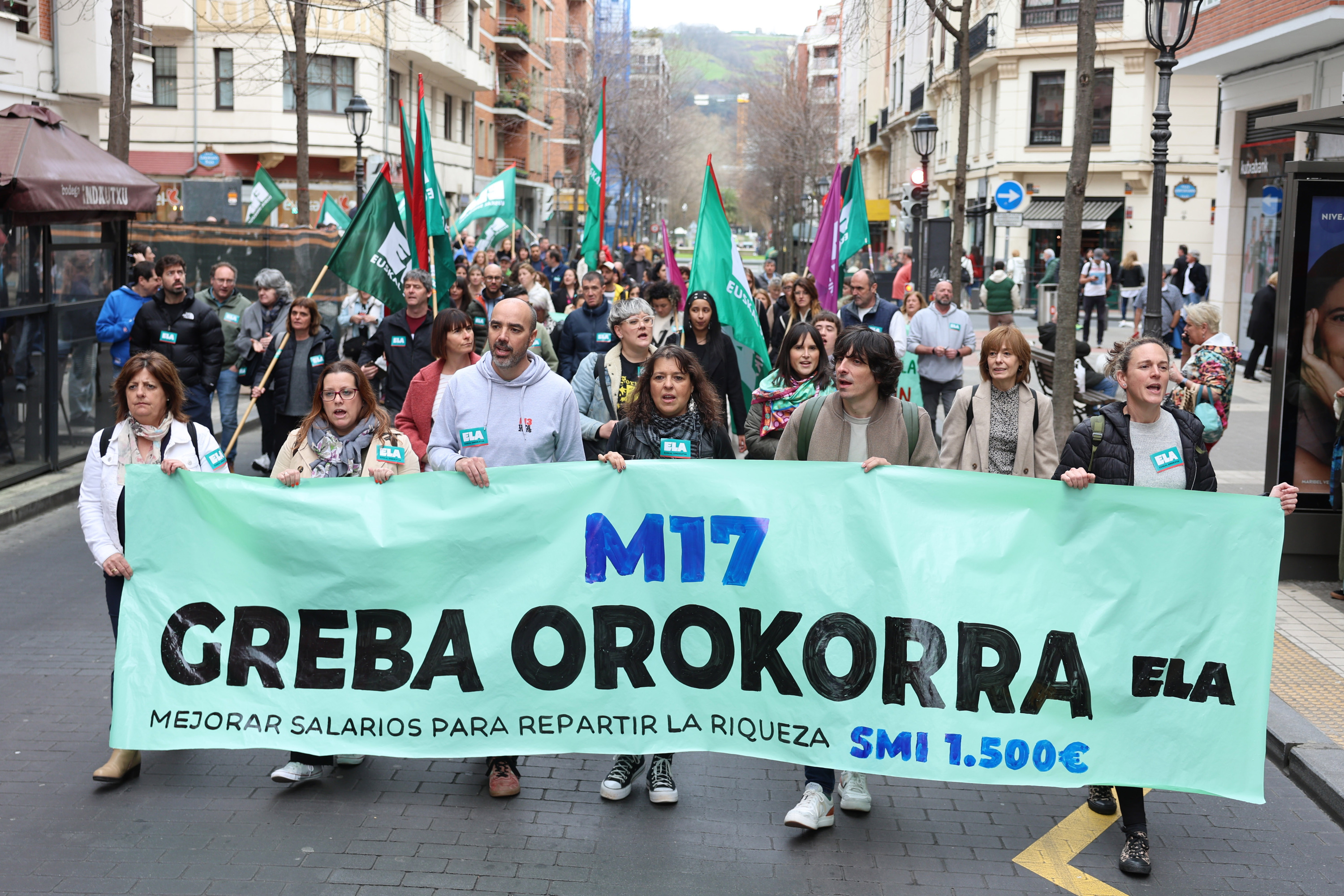 ELAren manifestazioa, gaur, Bilbon. OSKAR MATXIN EDESA / FOKU