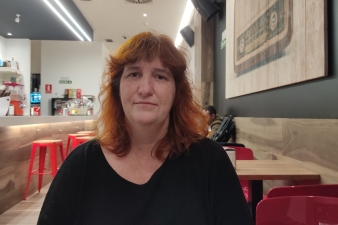 Biki Garcia, Thycna Nafarroako Etxeko eta Zaintzako Langileen elkarteko kidea. NAFARROAKO HITZA